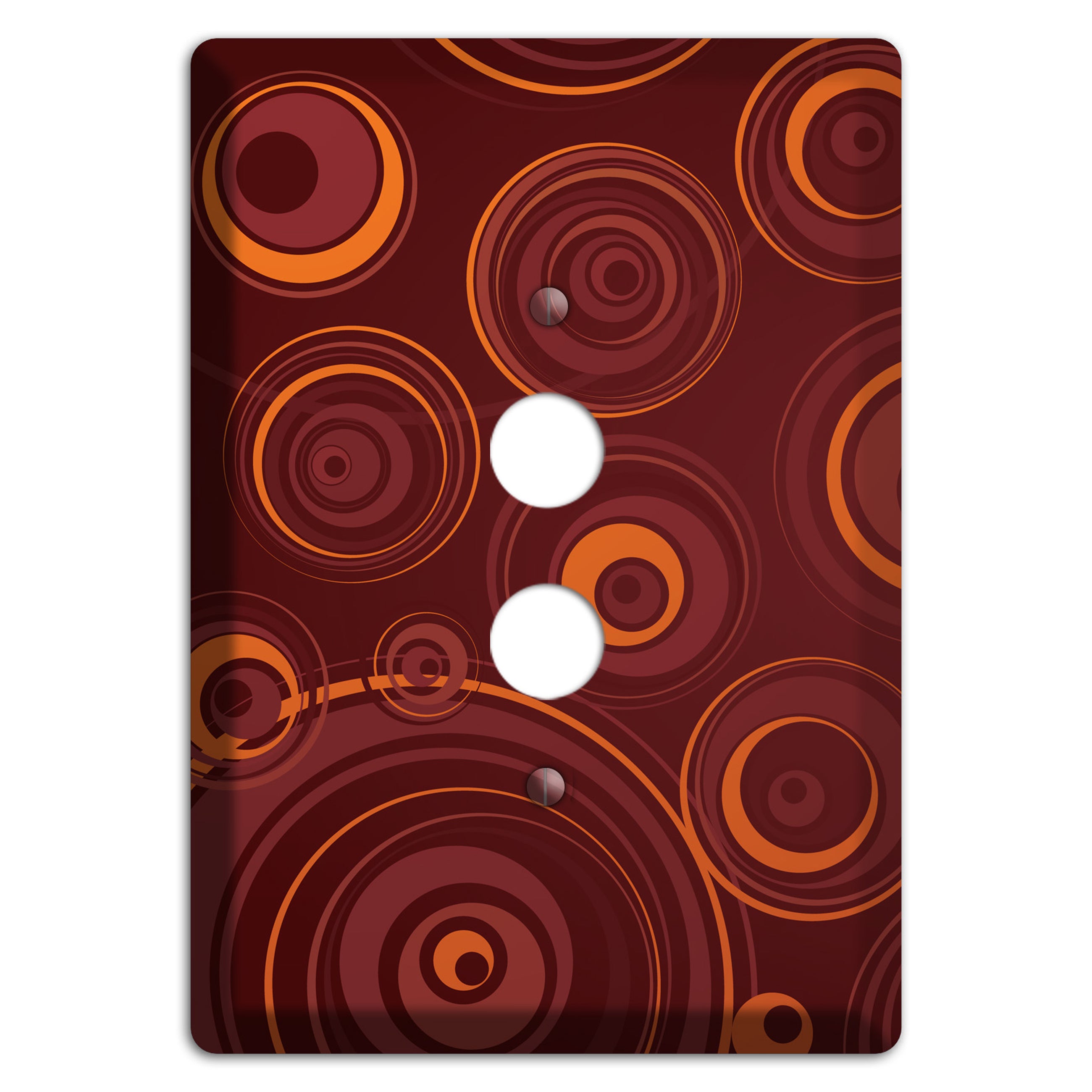 Brown Circles 1 Pushbutton Wallplate