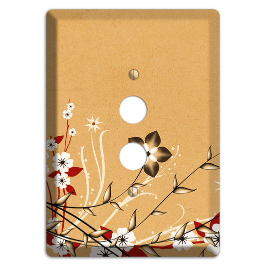 Delicate Red Flowers 2 1 Pushbutton Wallplate