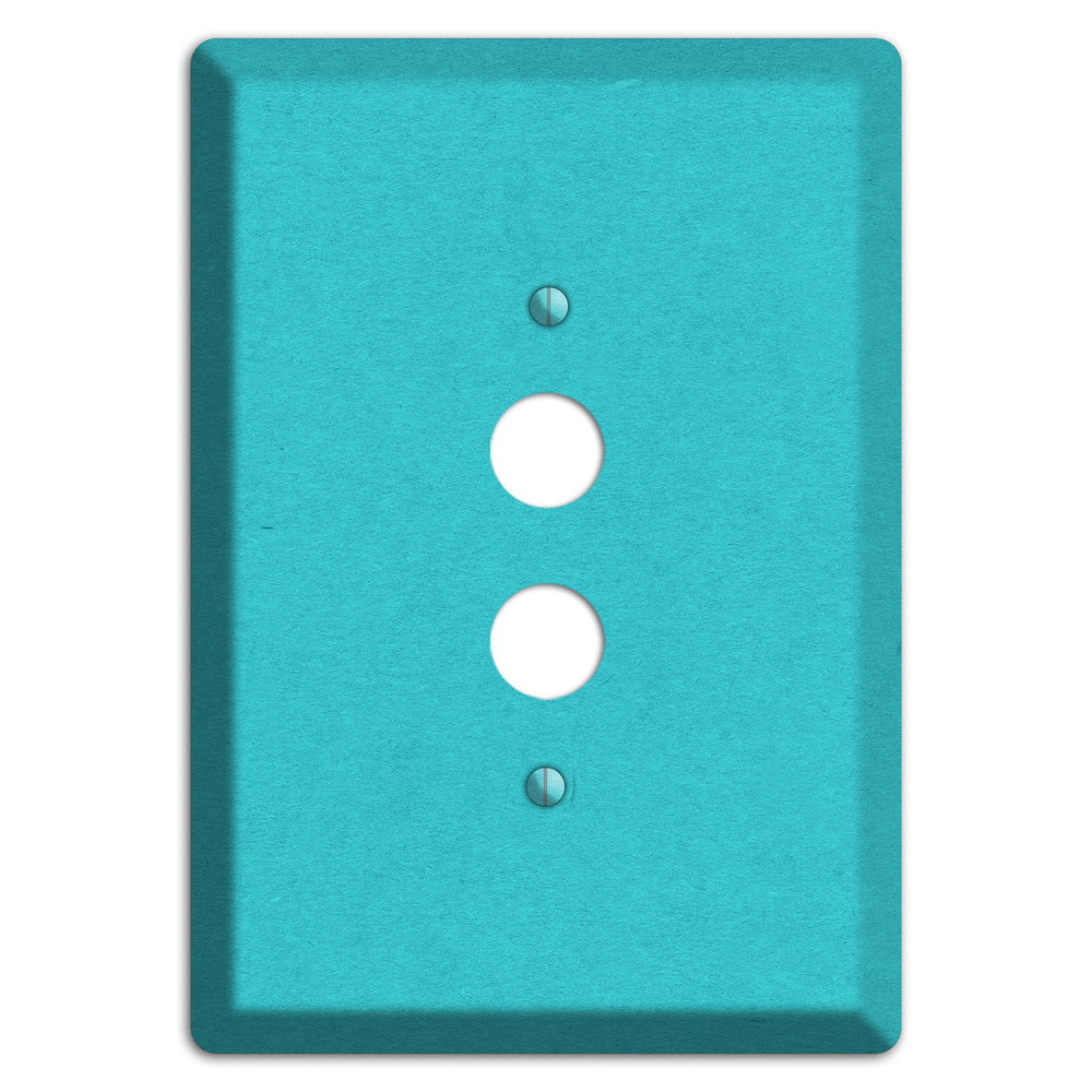 Medium Turquoise Kraft 1 Pushbutton Wallplate