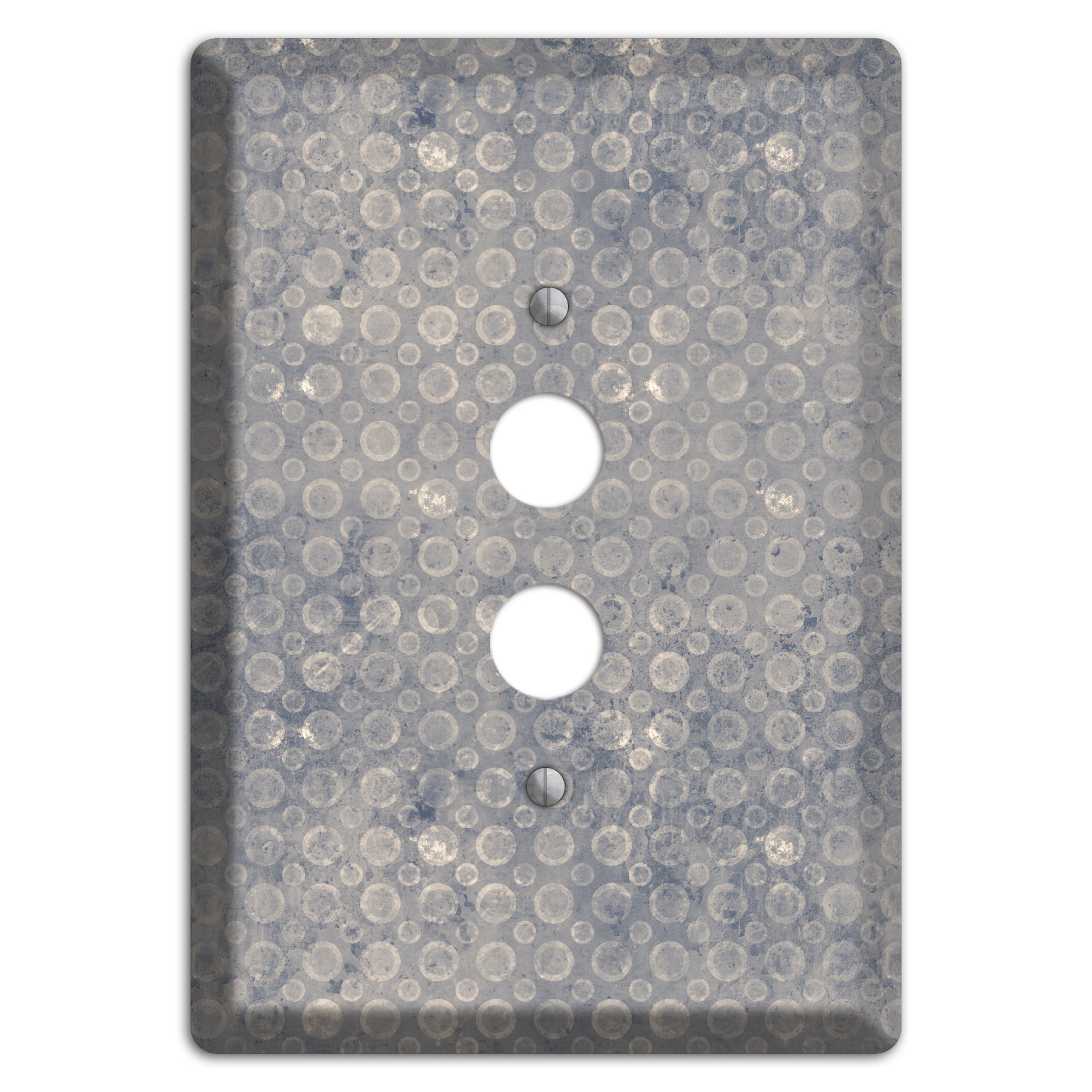 Grey Circles 1 Pushbutton Wallplate