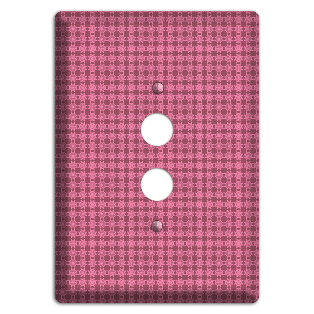 Multi Pink Tiled 1 Pushbutton Wallplate