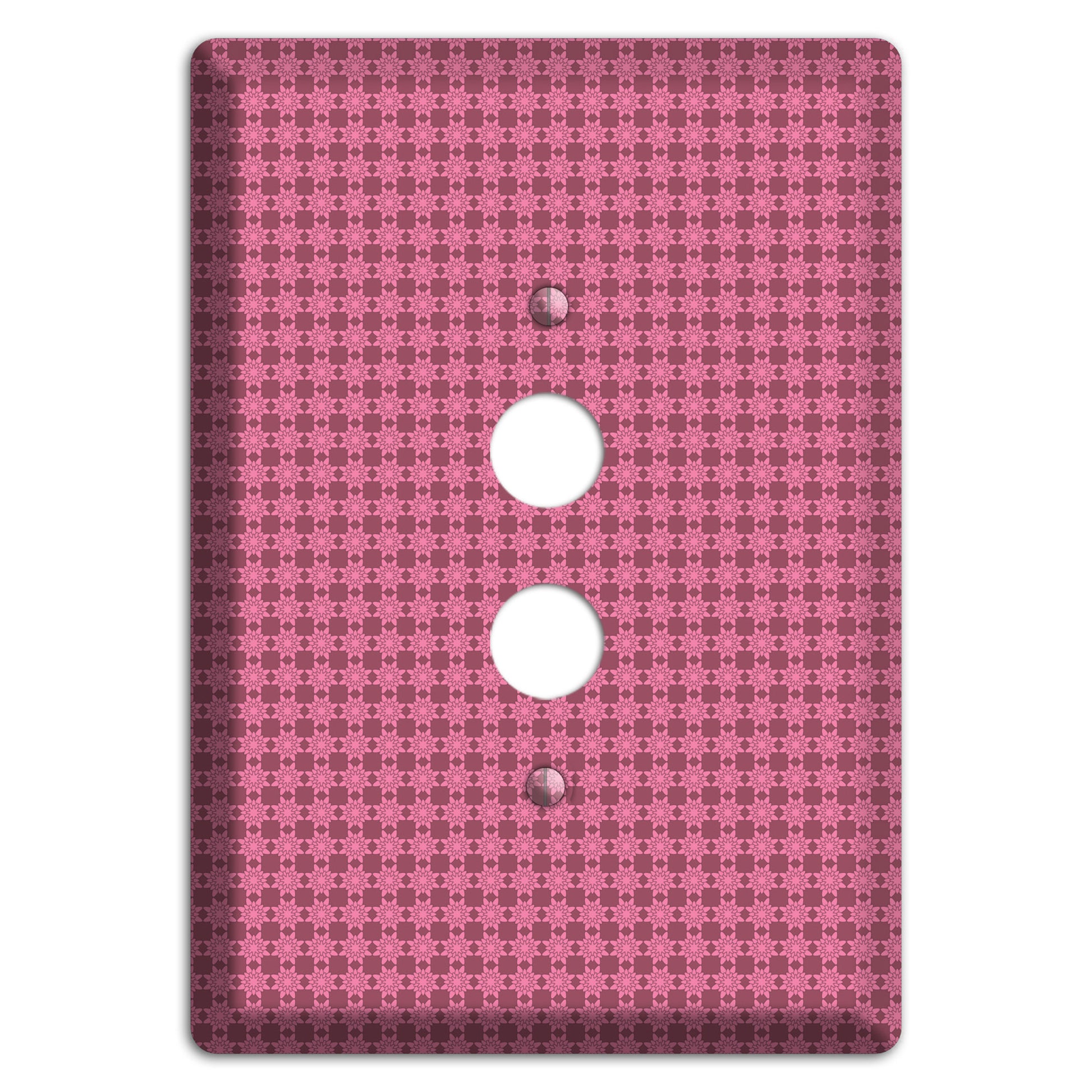 Multi Pink Tiled 1 Pushbutton Wallplate