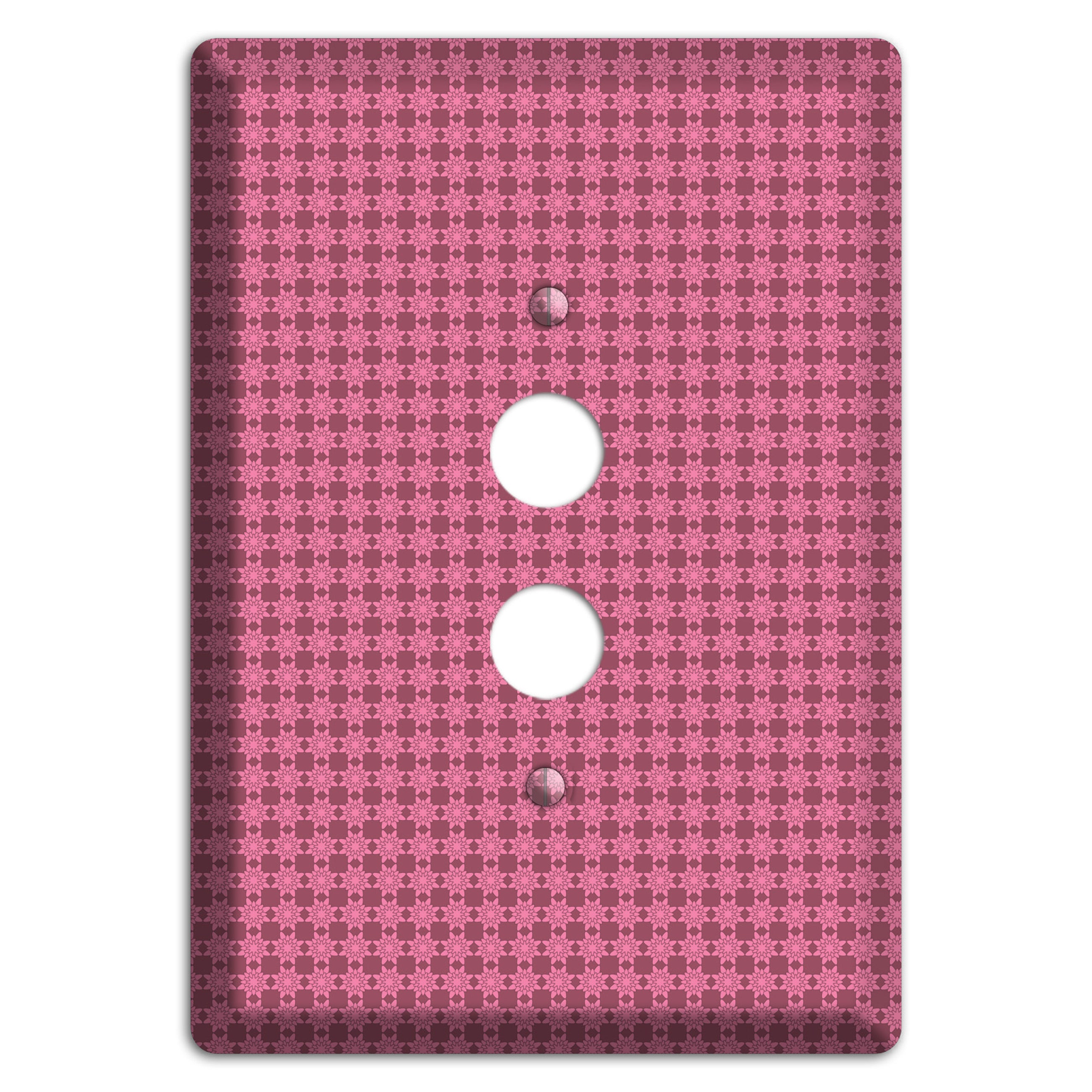 Multi Pink Tiled 1 Pushbutton Wallplate
