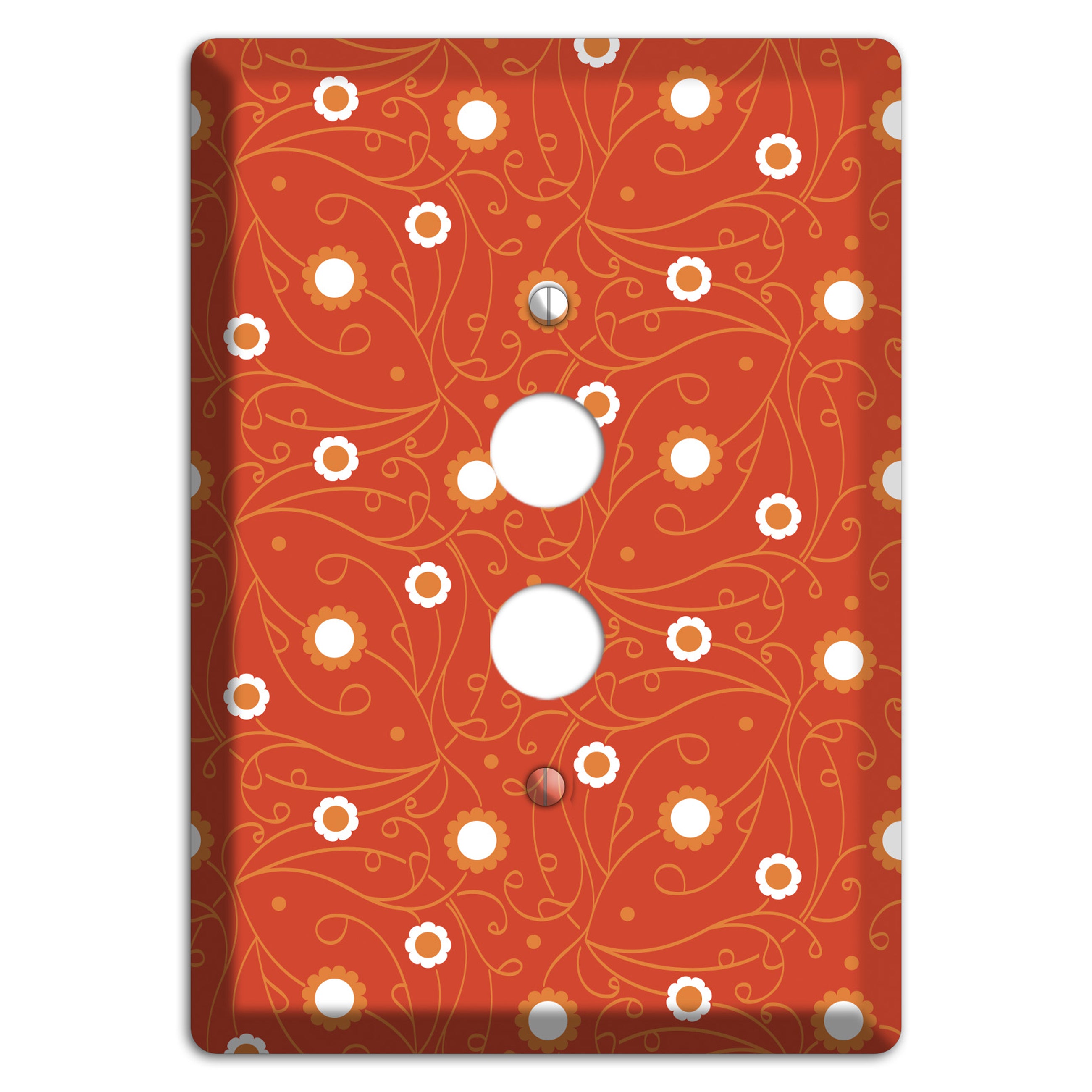Red Vine Floral 1 Pushbutton Wallplate