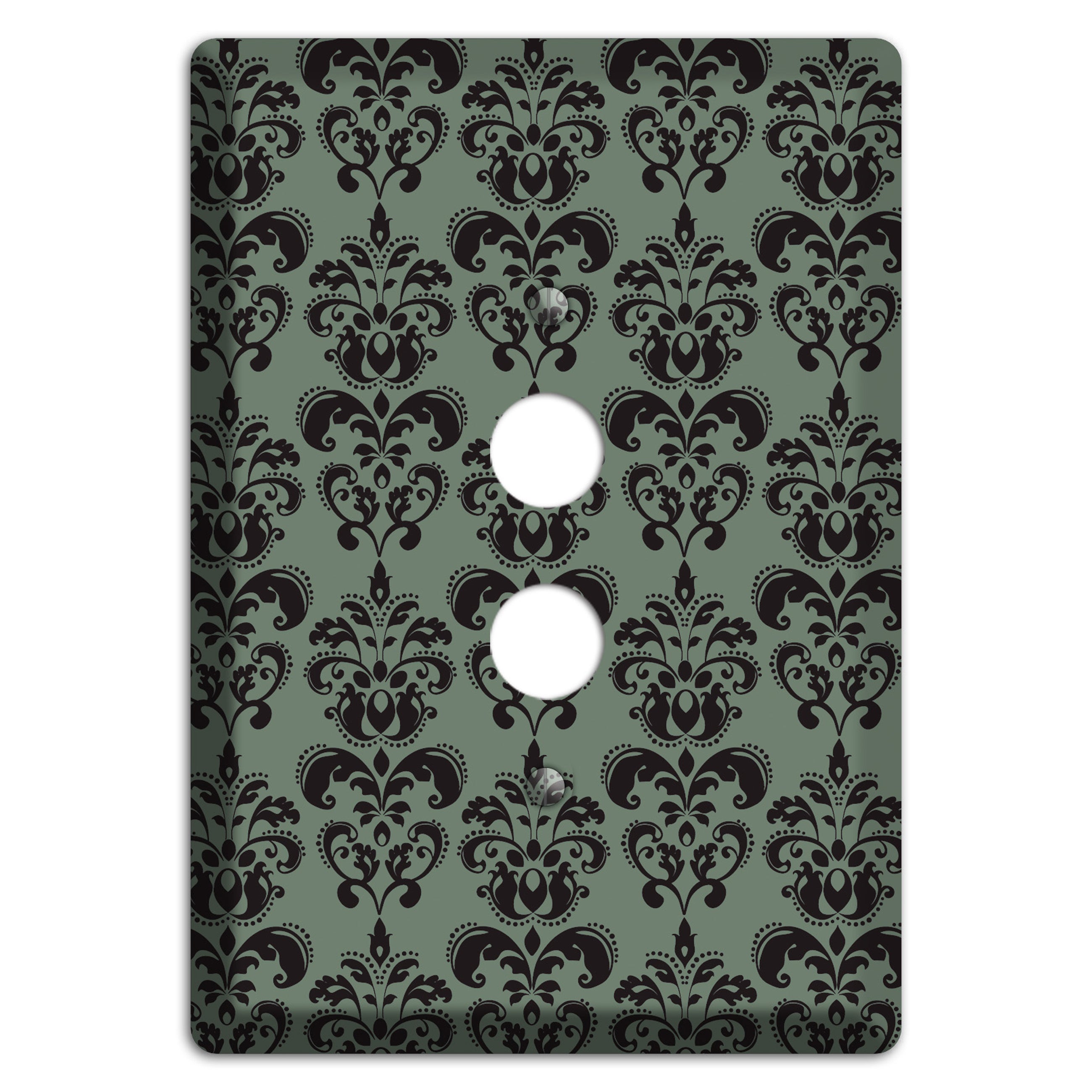 Moss Cartouche Half Drop 1 Pushbutton Wallplate