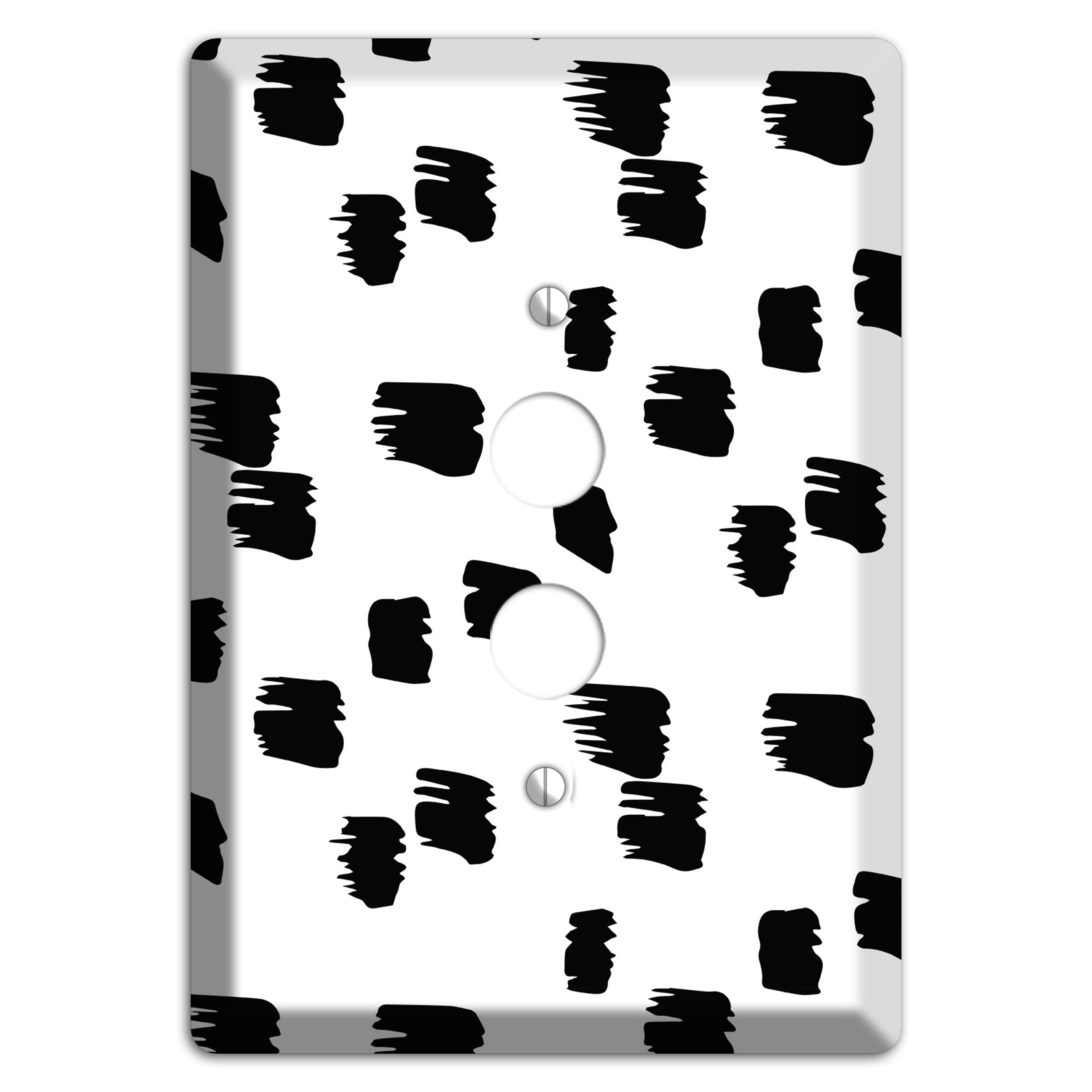 Ink Brushstrokes 6 1 Pushbutton Wallplate