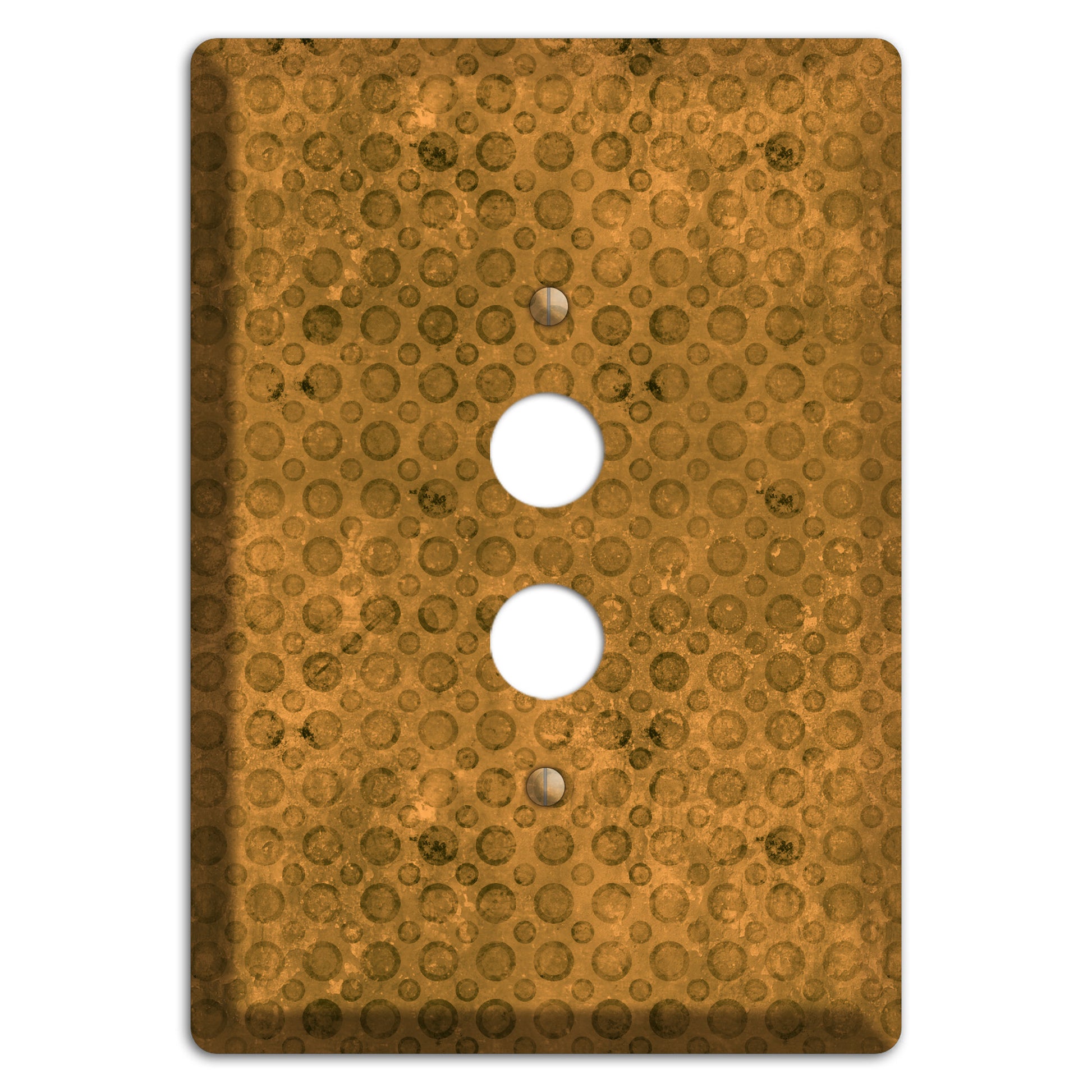 Mustard Circles 1 Pushbutton Wallplate