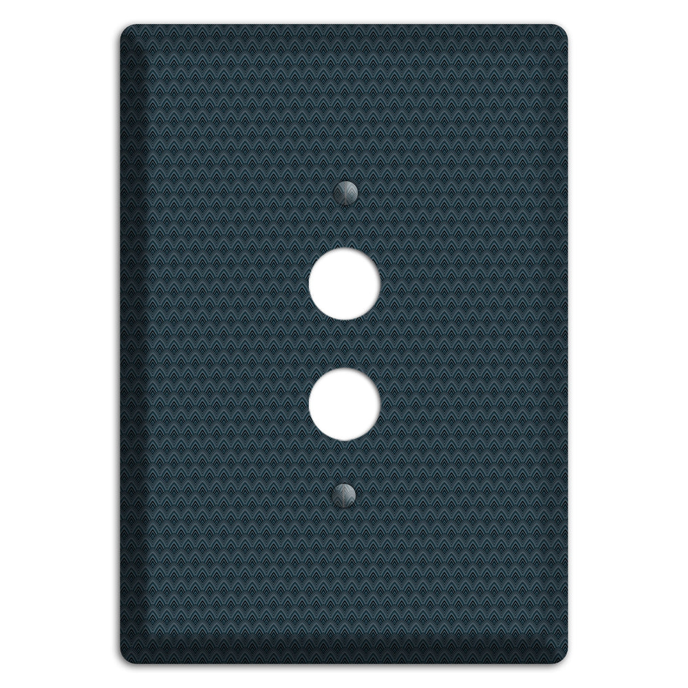 Navy Tiny Scallop 1 Pushbutton Wallplate
