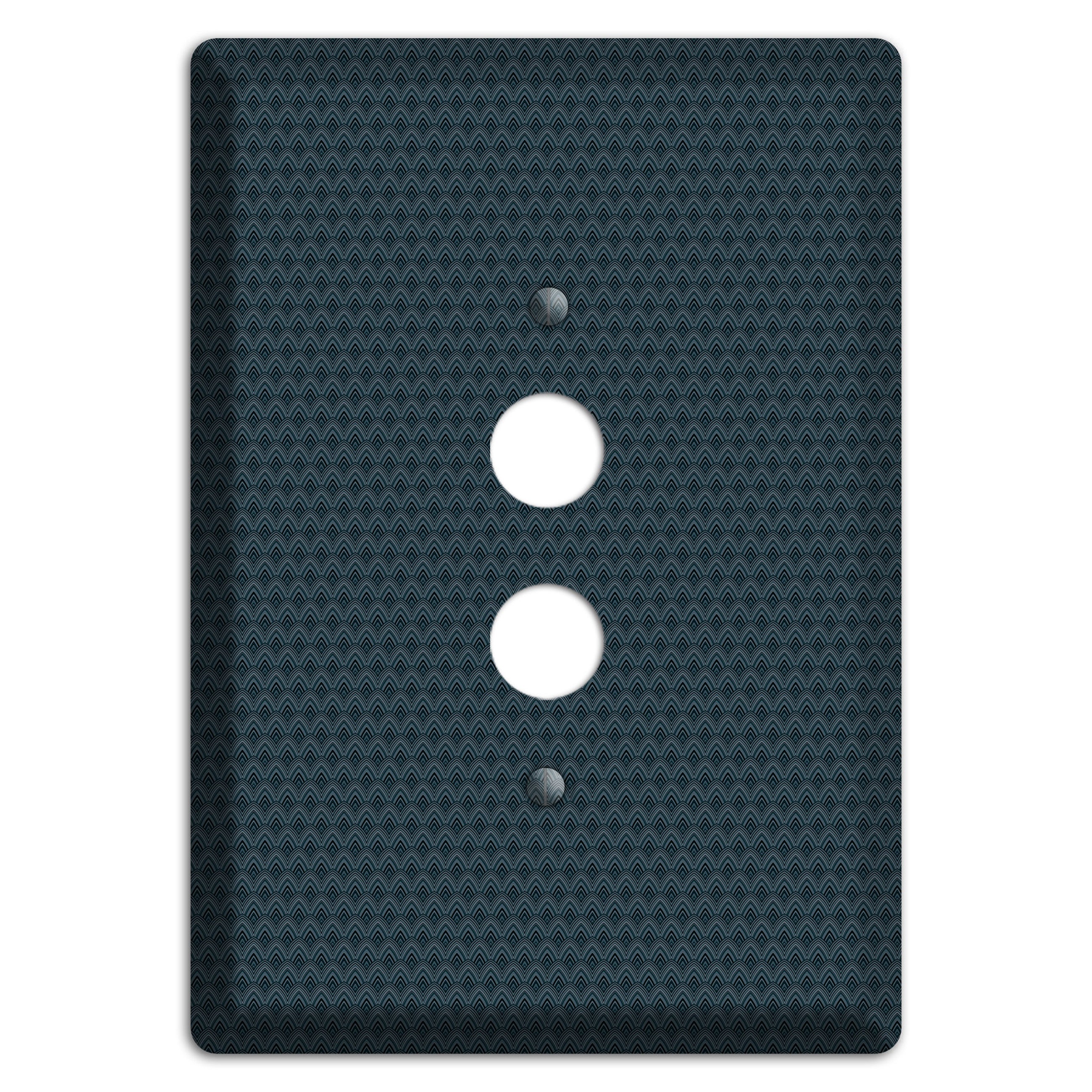 Navy Tiny Scallop 1 Pushbutton Wallplate