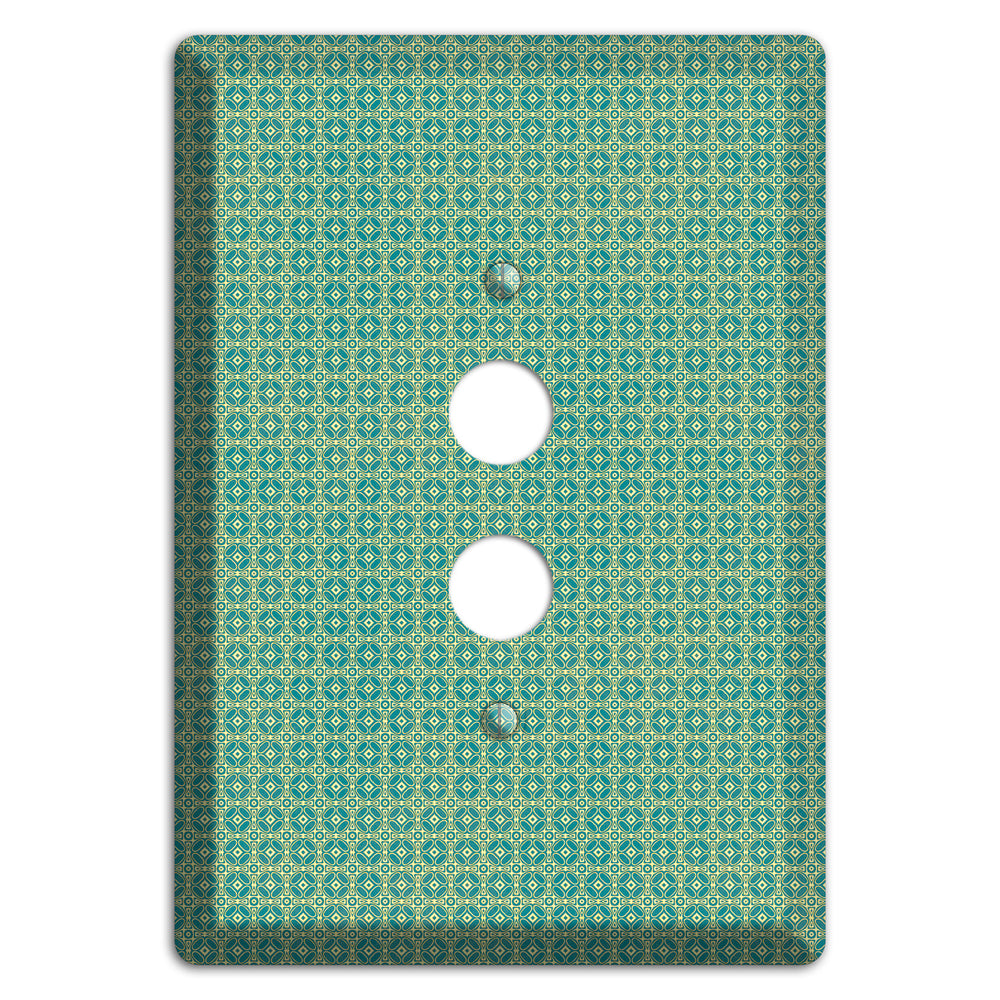 Multi Soft Green Arabesque 1 Pushbutton Wallplate
