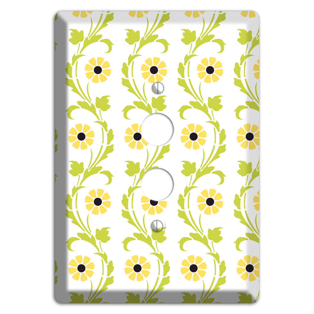 Green Vine Floral 1 Pushbutton Wallplate