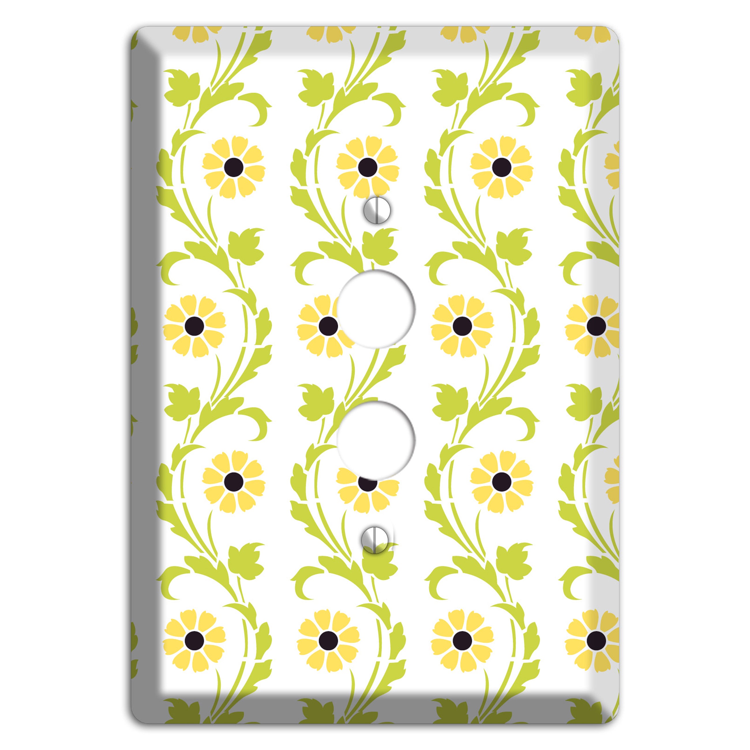 Green Vine Floral 1 Pushbutton Wallplate