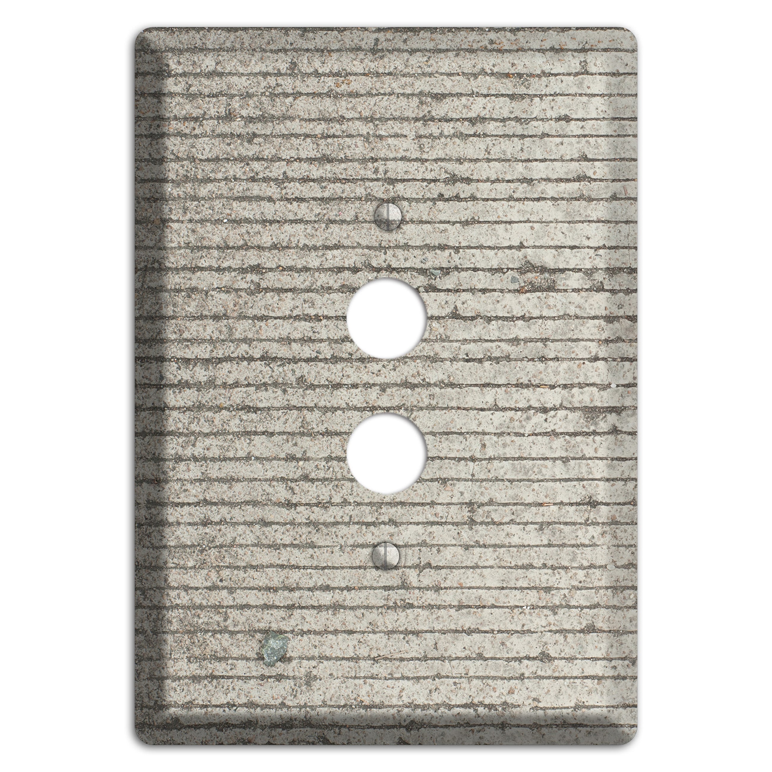 Horizontal Concrete 1 Pushbutton Wallplate