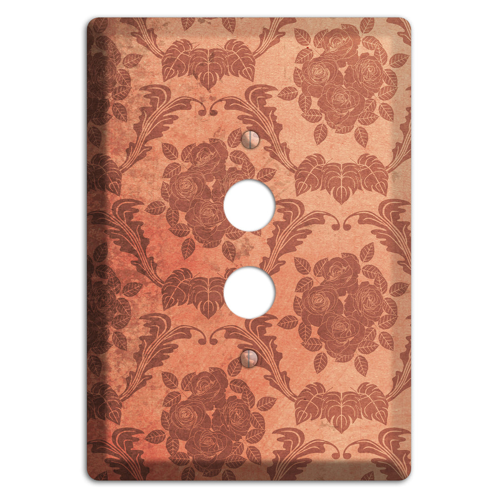 Contessa Vintage Rose Damask 1 Pushbutton Wallplate