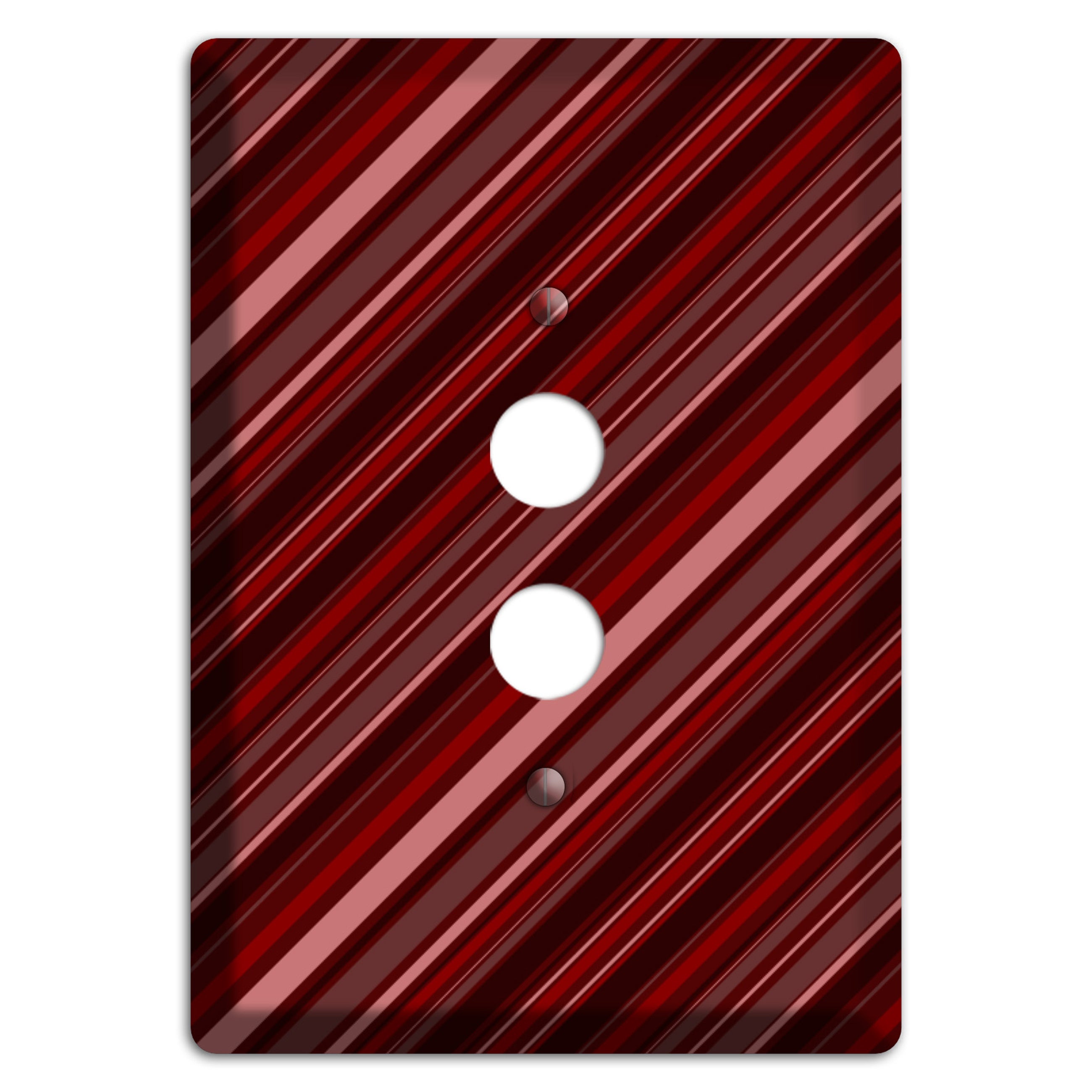 Burgundy Multi Angled Stripes 2 1 Pushbutton Wallplate
