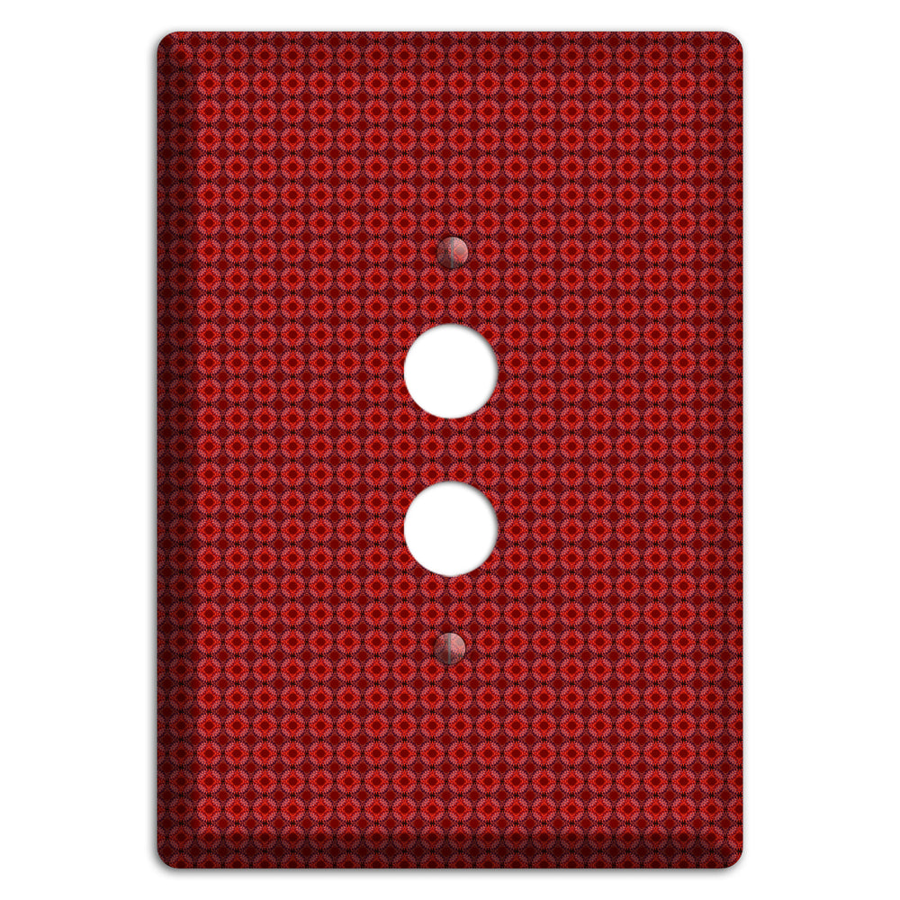 Multi Red Tiled Foulard 1 Pushbutton Wallplate
