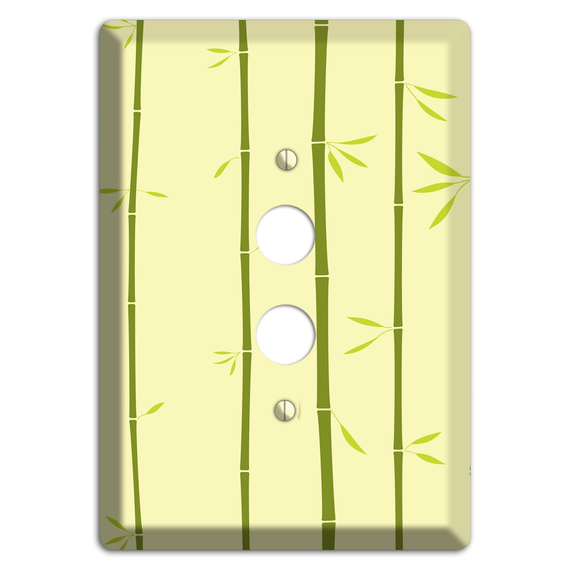 Yellow and Green Bamboo 1 Pushbutton Wallplate
