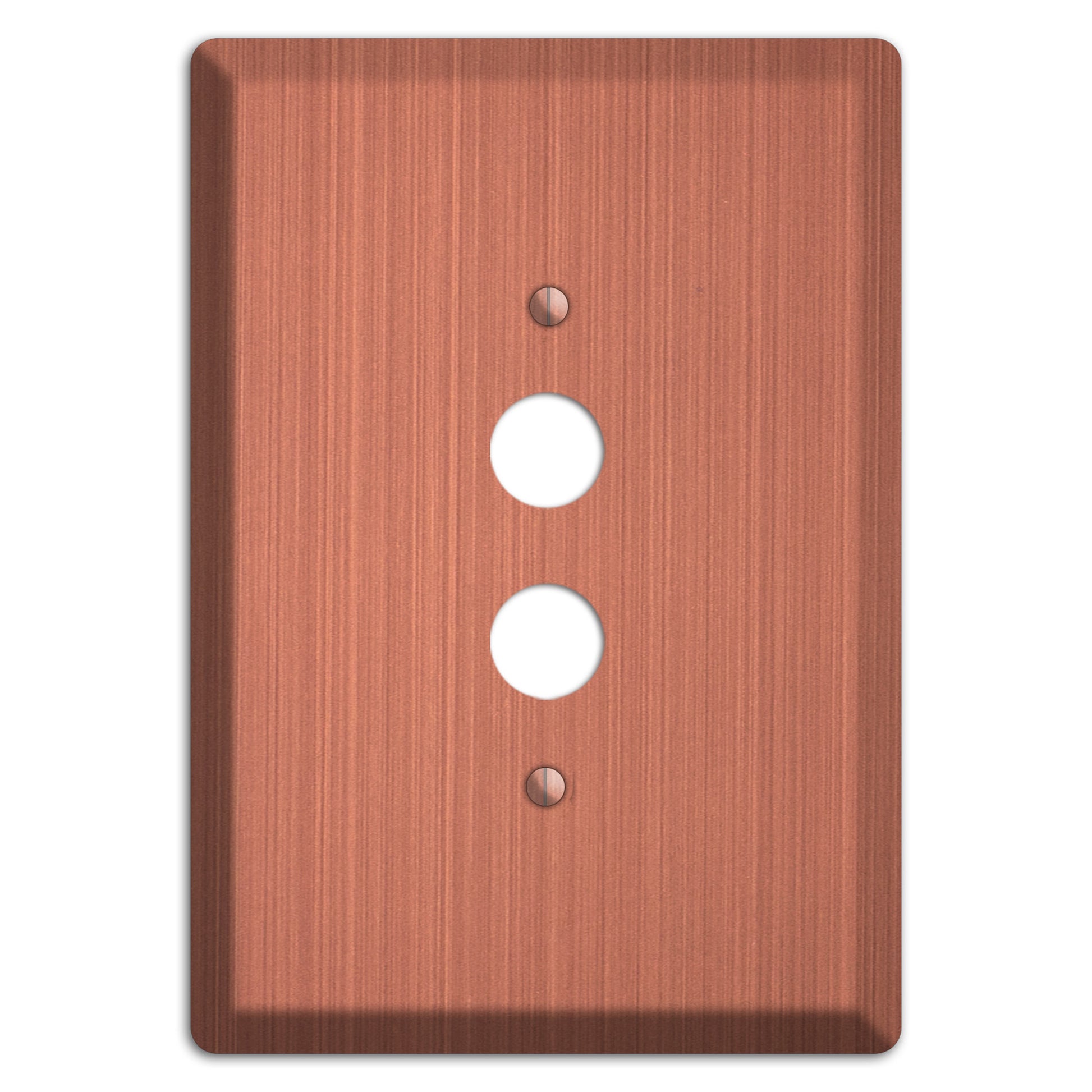 Antique Brushed Solid Copper 1 Pushbutton Wallplate