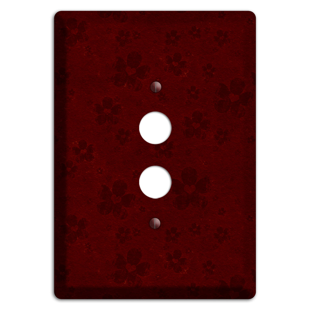 Maroon Grunge Suzani 2 1 Pushbutton Wallplate