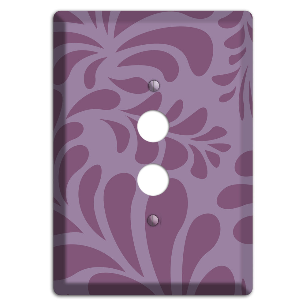 Purple Herati 1 Pushbutton Wallplate