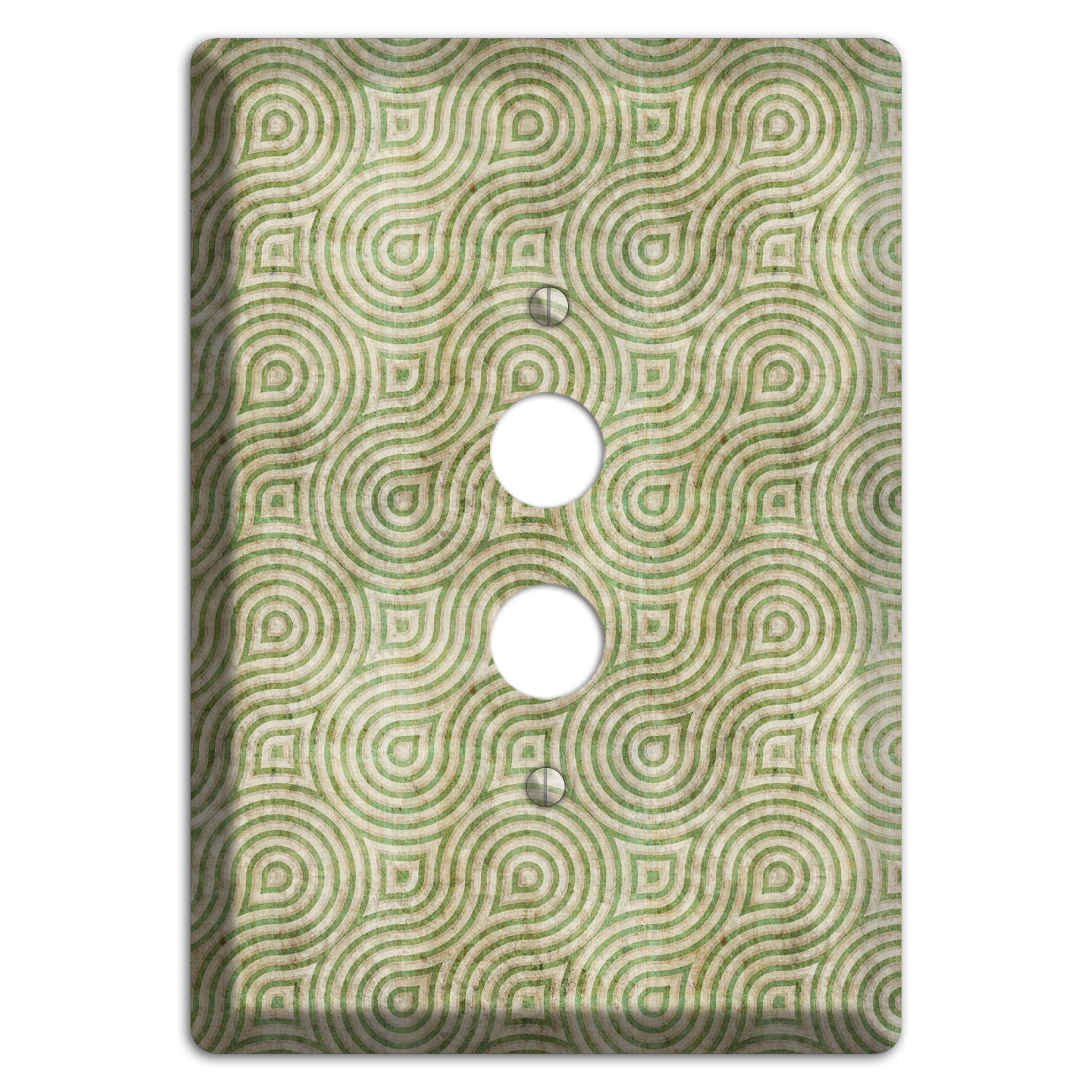 Light Green Swirl 1 Pushbutton Wallplate