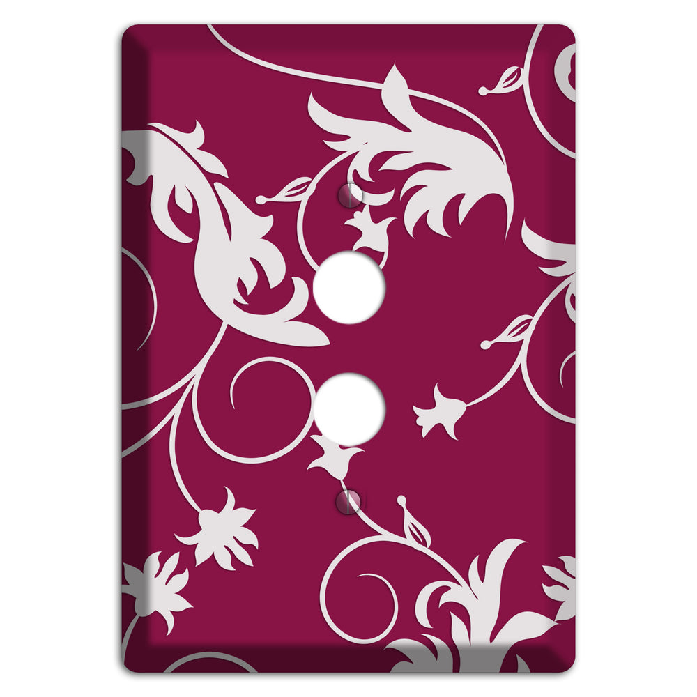 Fuschia Victorian Sprig 1 Pushbutton Wallplate