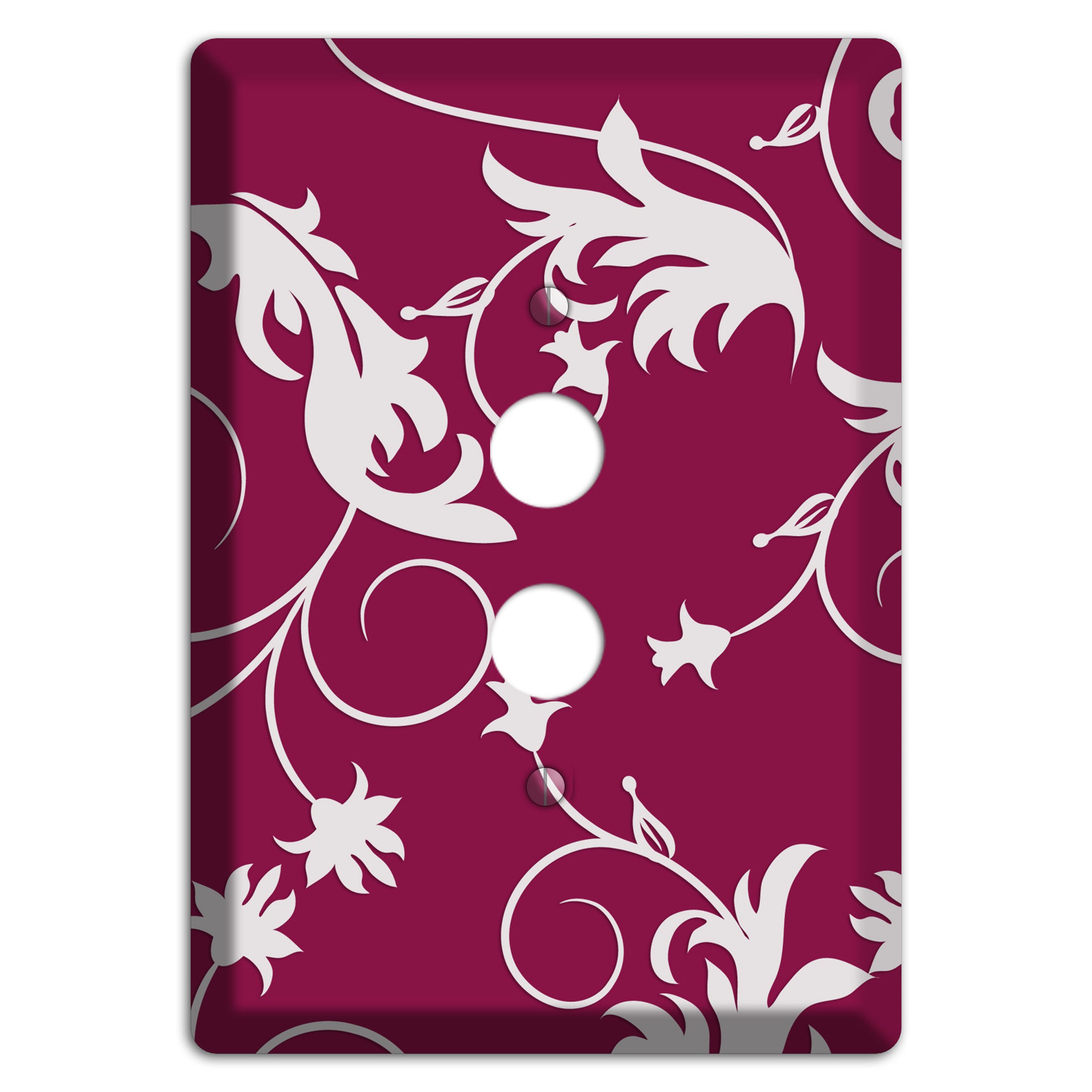 Fuschia Victorian Sprig 1 Pushbutton Wallplate
