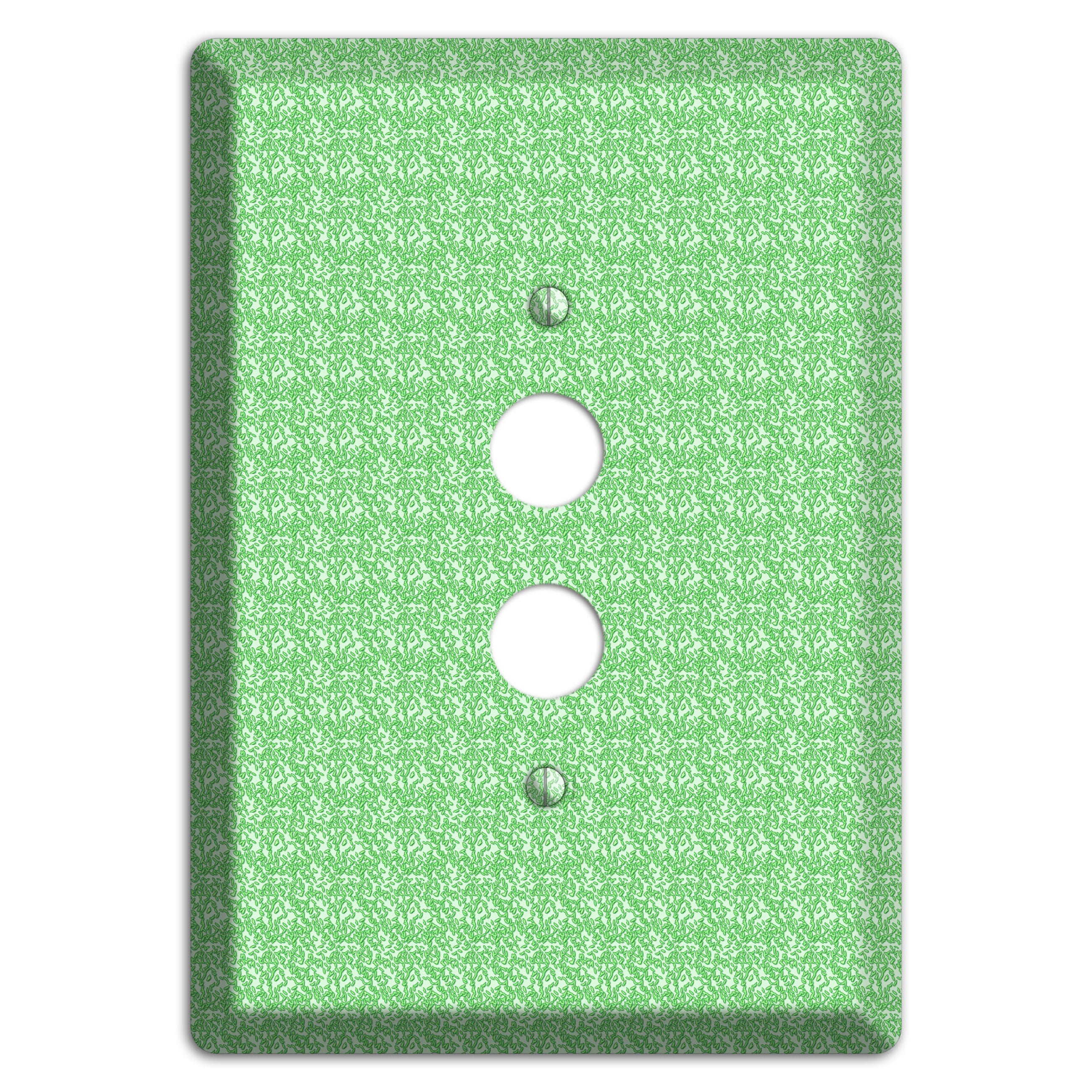 Green Pattern 1 Pushbutton Wallplate
