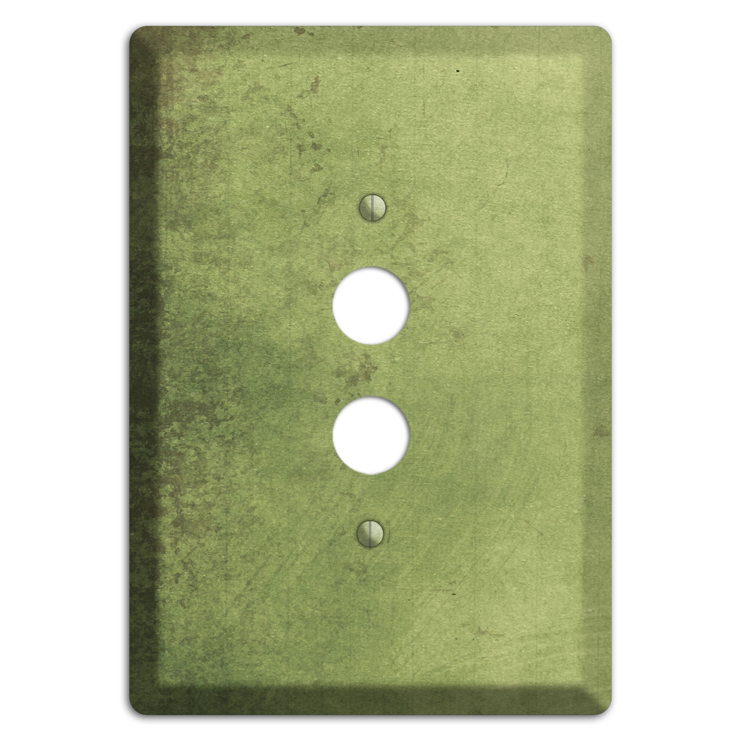 Green Smoke Vintage Grunge 1 Pushbutton Wallplate