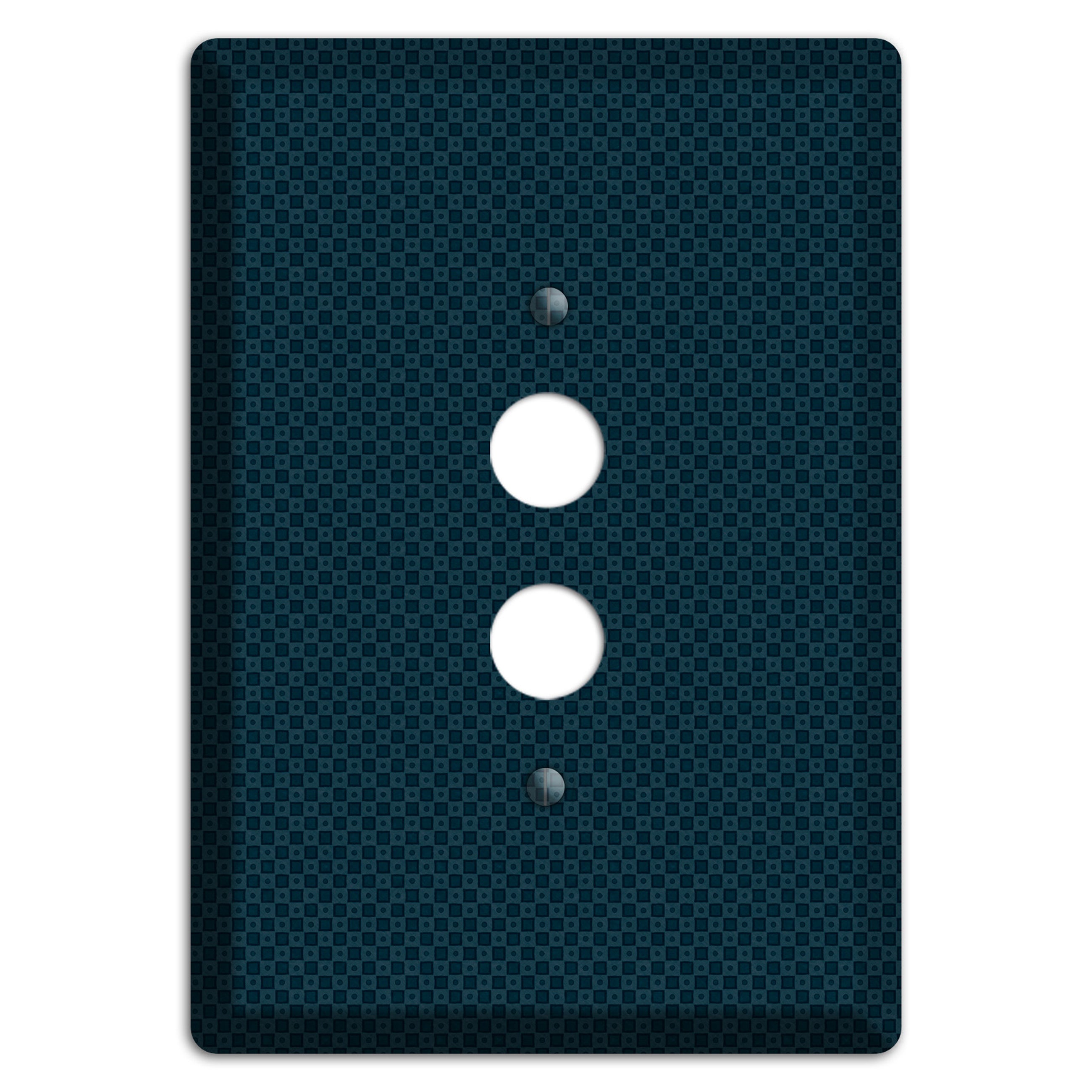 Navy Dots and Check 1 Pushbutton Wallplate