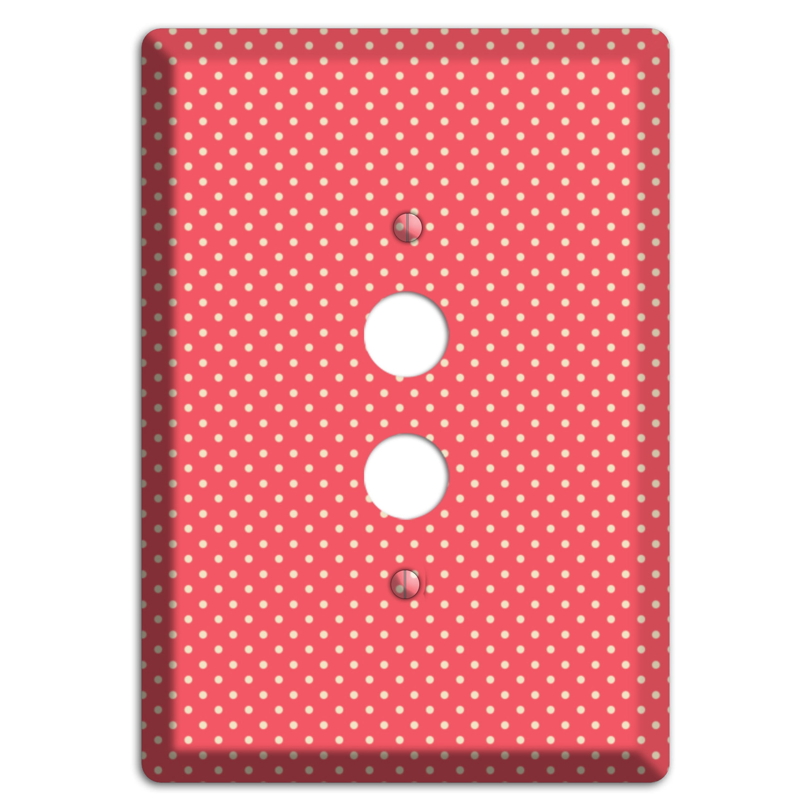 Multi Pink Tiny Polka Dots 1 Pushbutton Wallplate