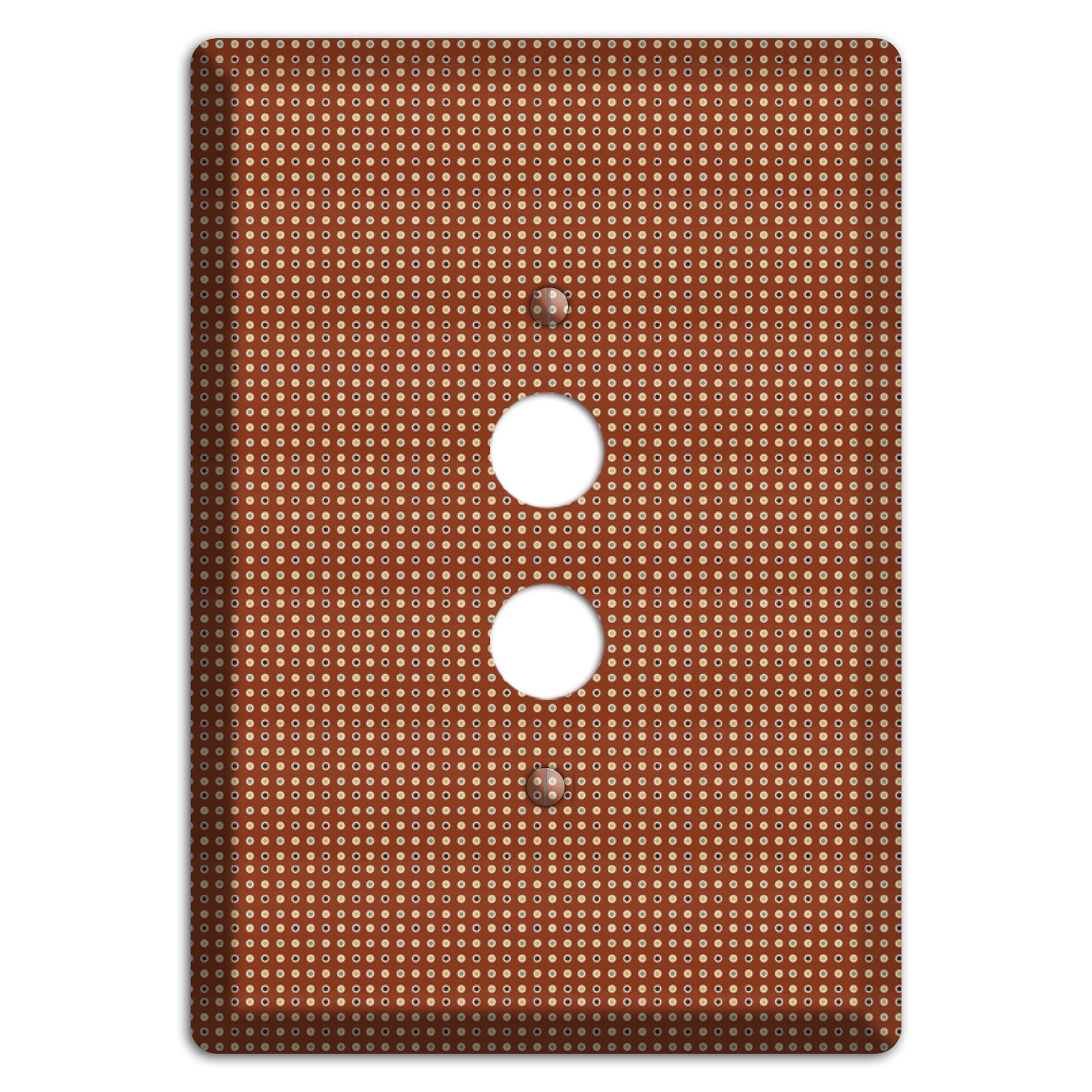 Maroon Weave 1 Pushbutton Wallplate
