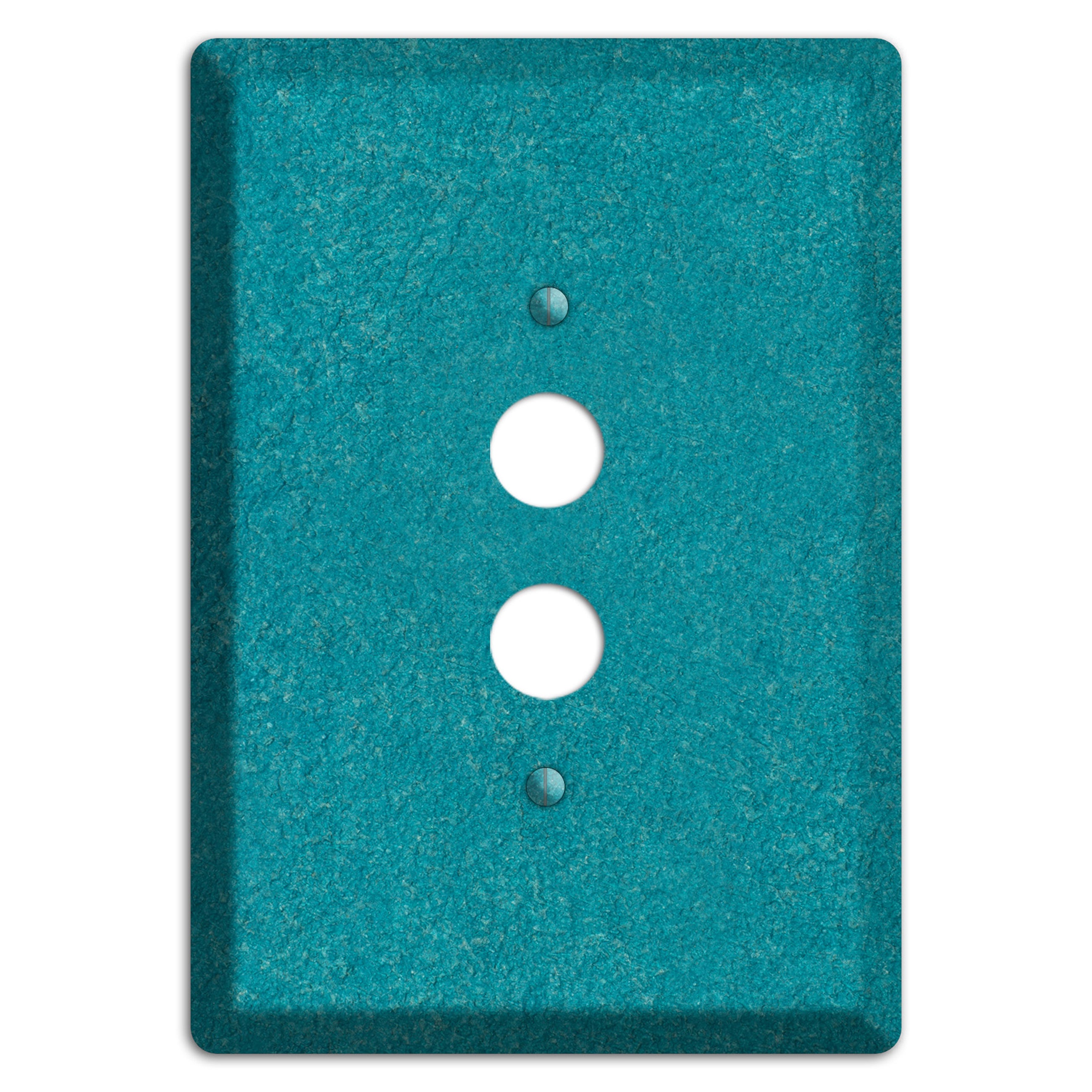 Stucco Teal 1 Pushbutton Wallplate