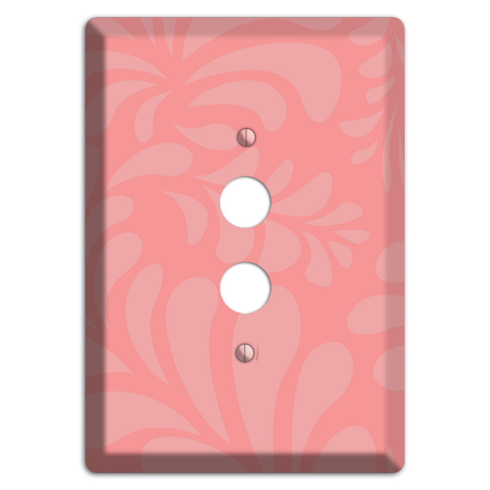 Pink Herati 1 Pushbutton Wallplate