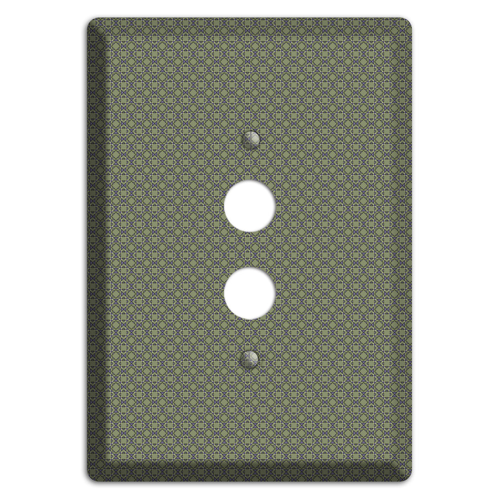 Multi Olive Foulard 1 Pushbutton Wallplate