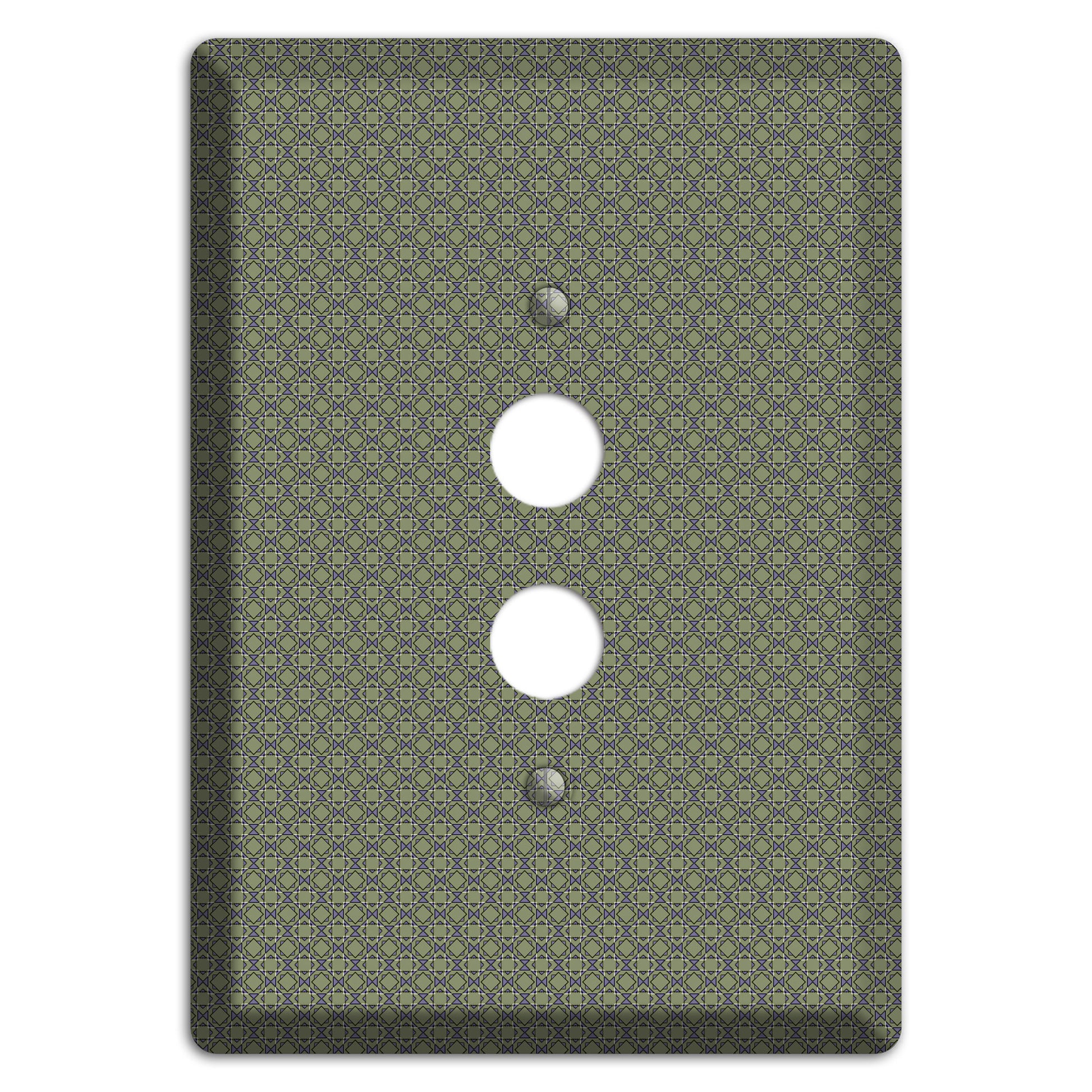 Multi Olive Foulard 1 Pushbutton Wallplate