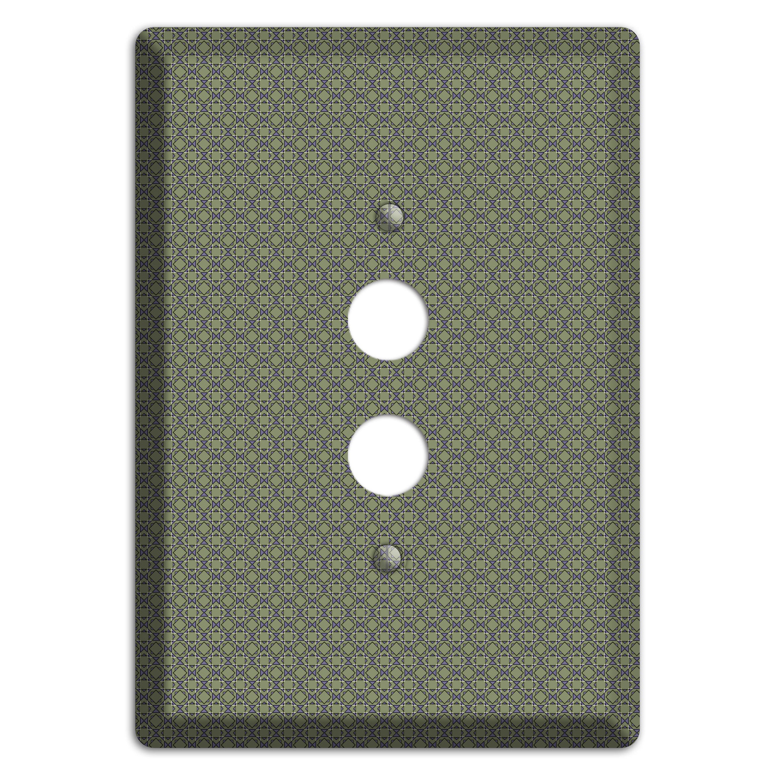 Multi Olive Foulard 1 Pushbutton Wallplate