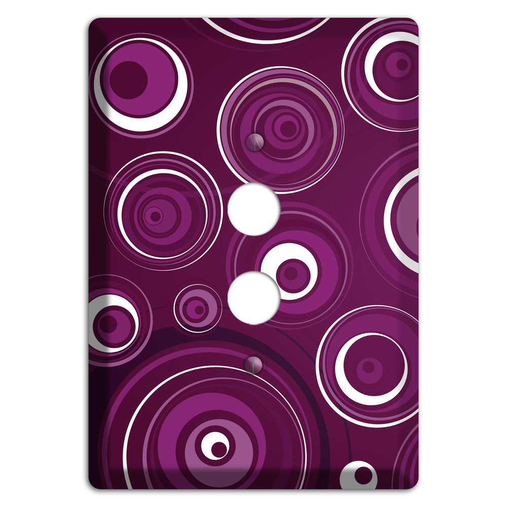 Purple Circles 2 1 Pushbutton Wallplate