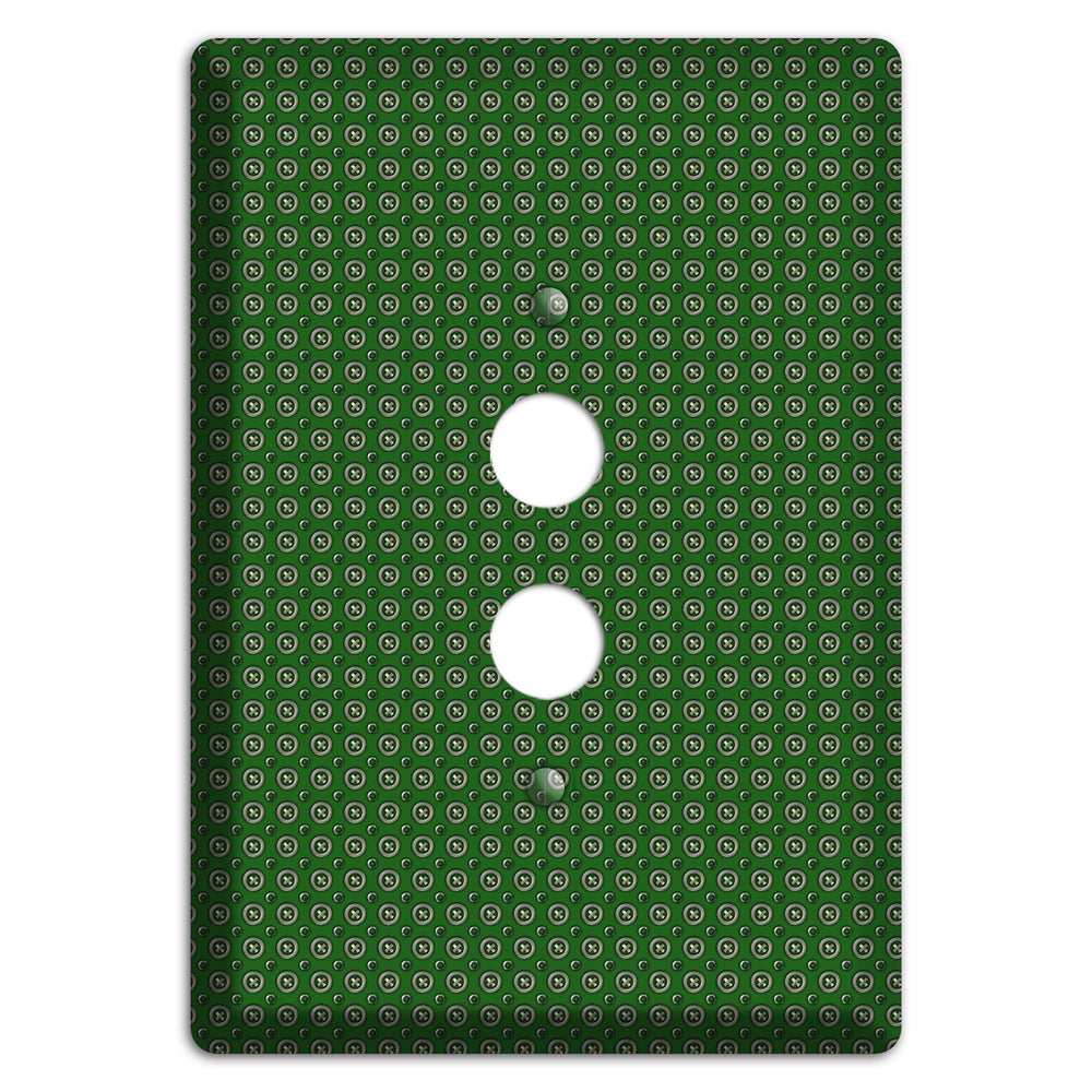 Green Concentric Dots 1 Pushbutton Wallplate