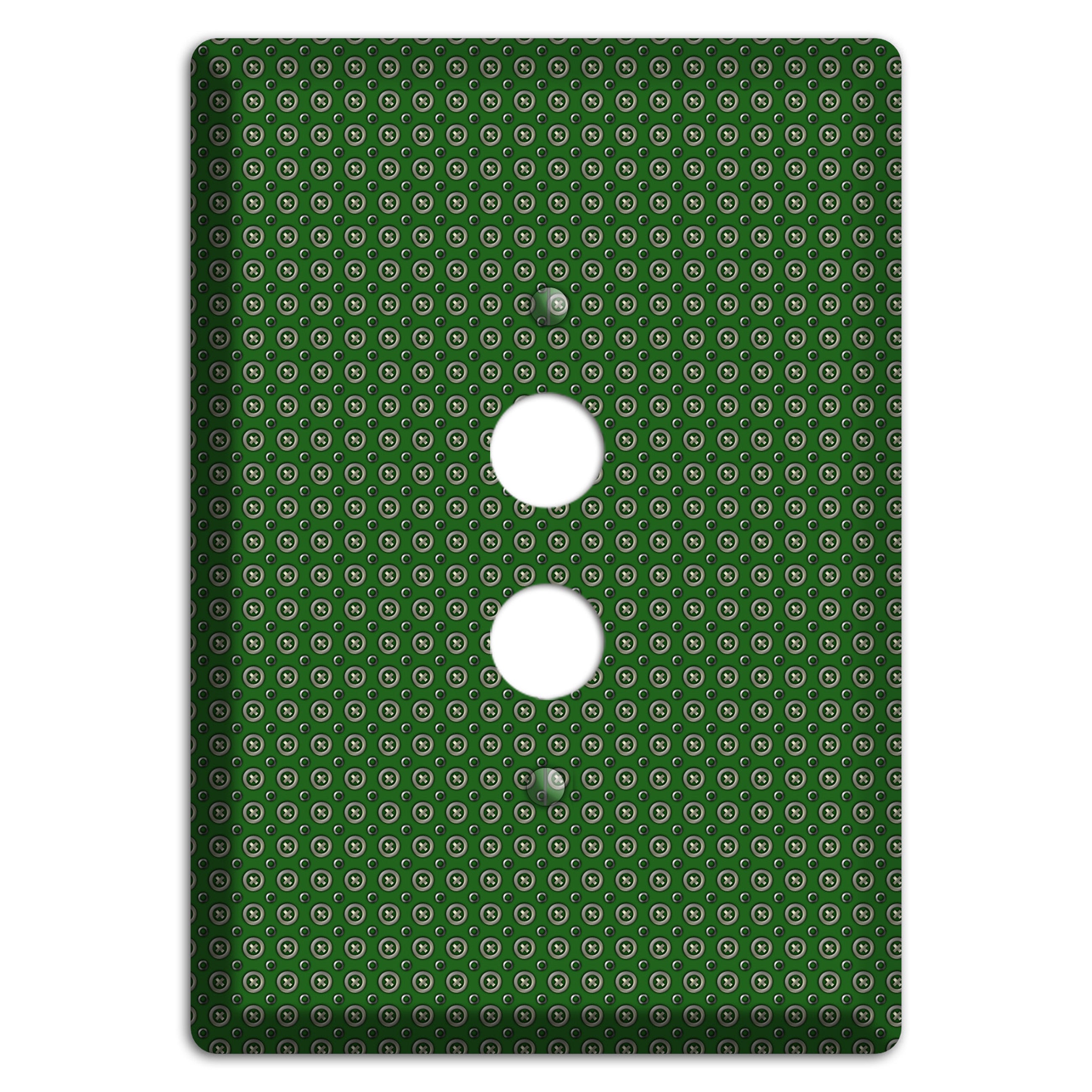 Green Concentric Dots 1 Pushbutton Wallplate