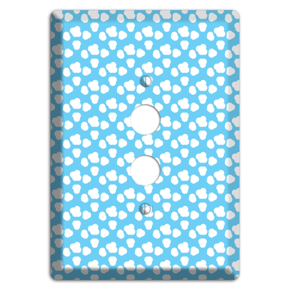 Blue Small Clouds 1 Pushbutton Wallplate