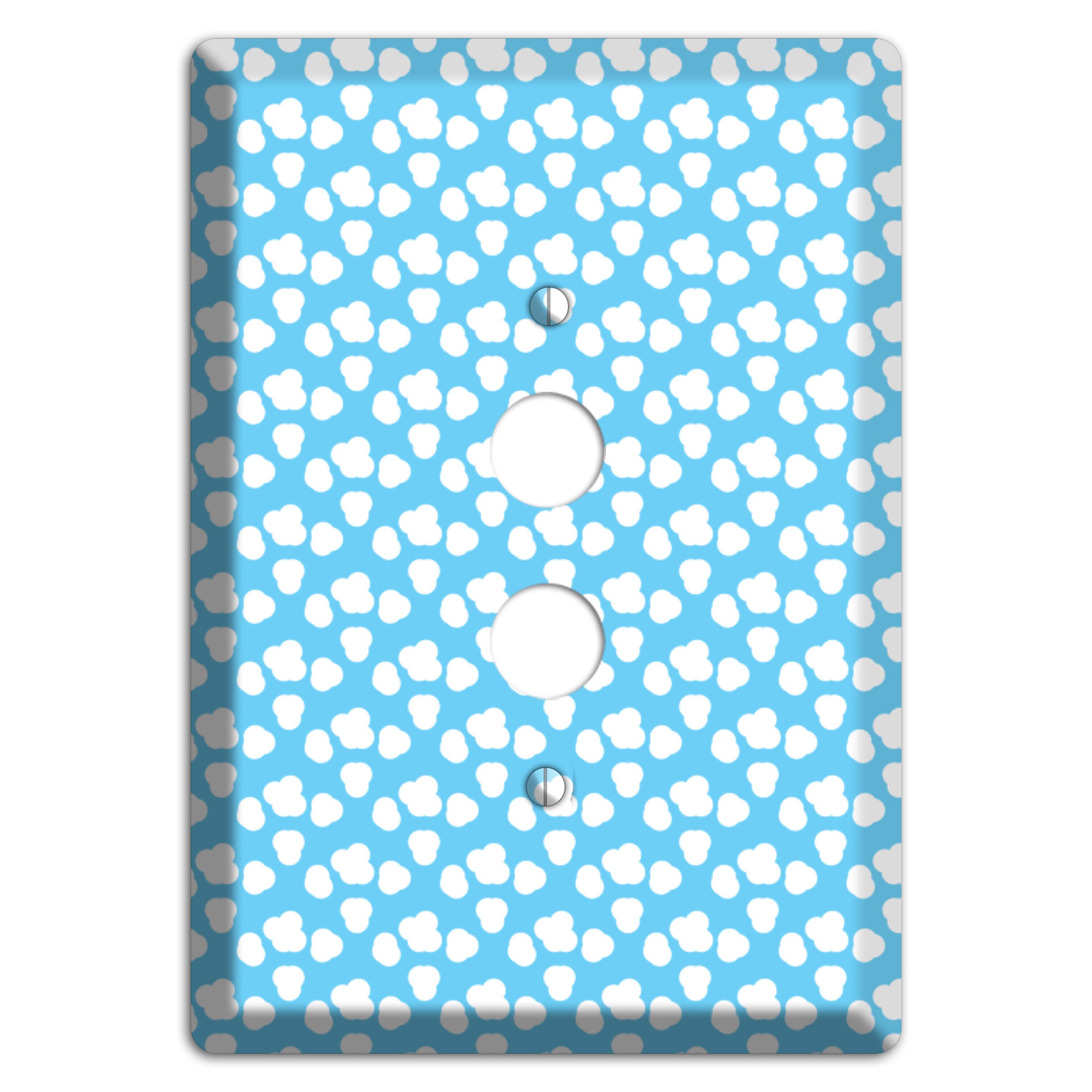 Blue Small Clouds 1 Pushbutton Wallplate