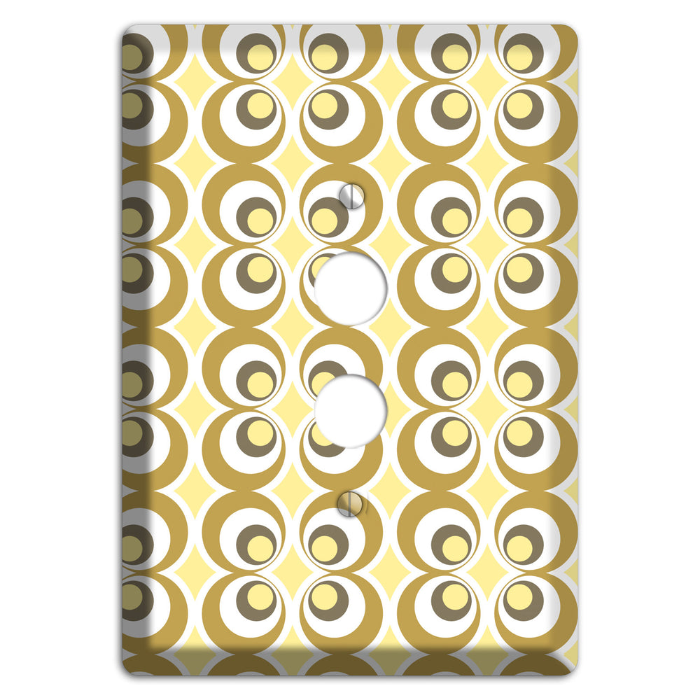 Multi Olive Offset Bullseye 1 Pushbutton Wallplate