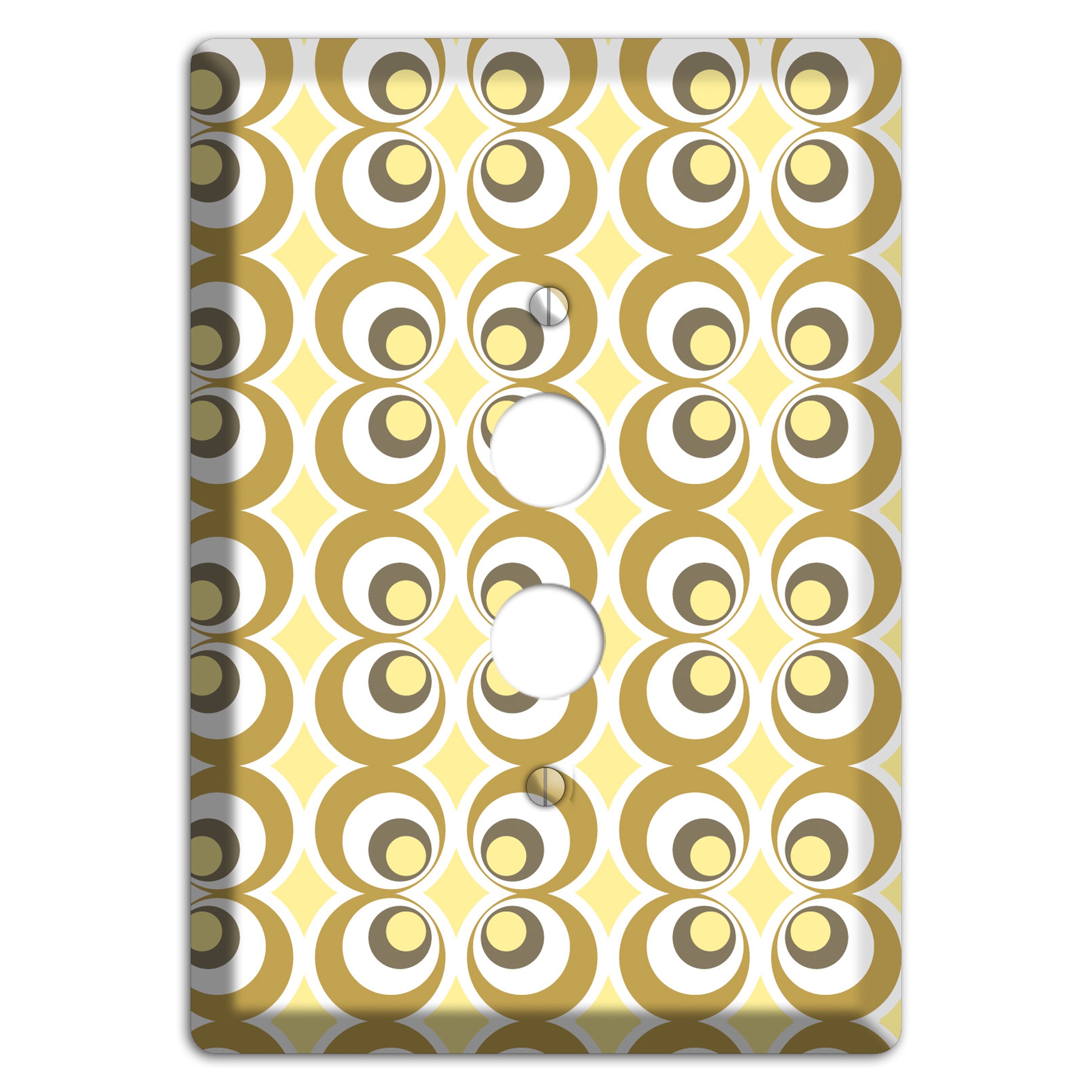 Multi Olive Offset Bullseye 1 Pushbutton Wallplate