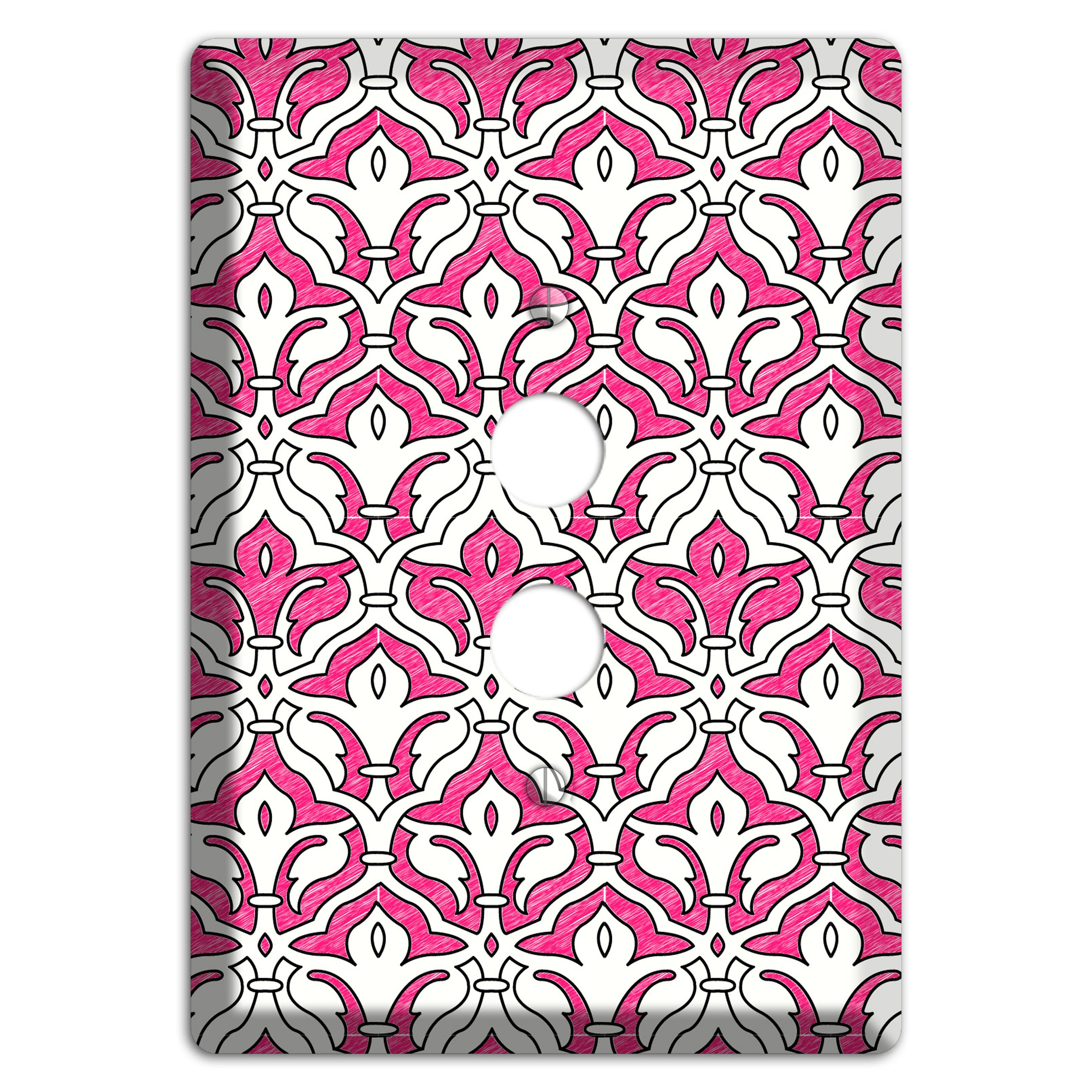 Pink Scallop Tapestry 1 Pushbutton Wallplate