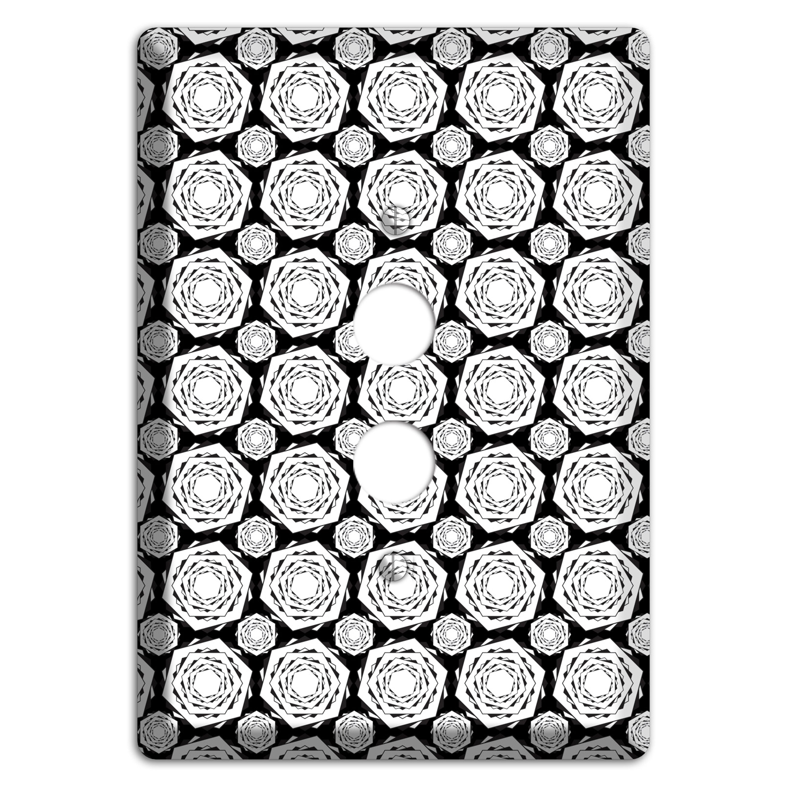 Overlay Hexagon Rotation Repeat 3 1 Pushbutton Wallplate