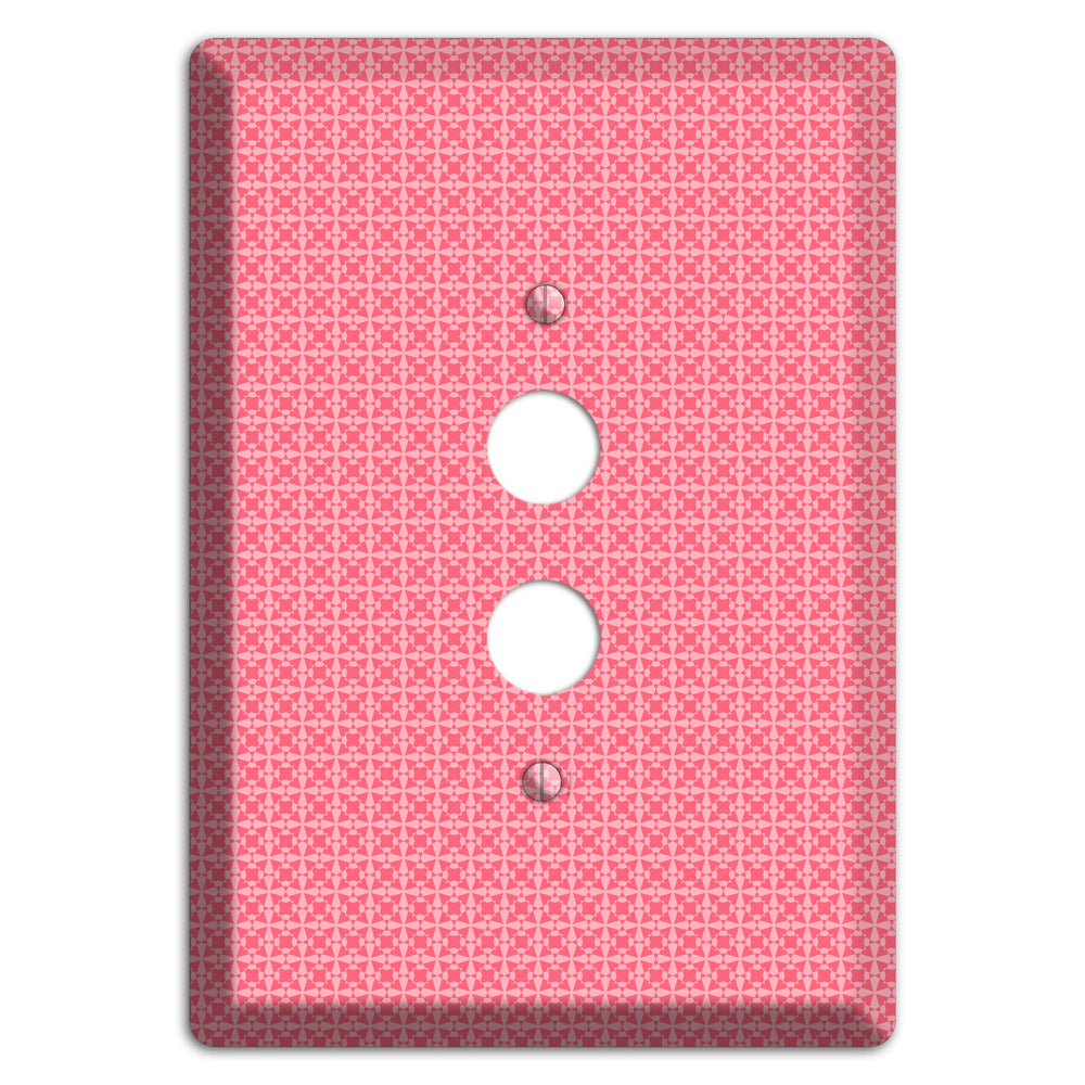 Multi Pink Tiled Arabesque 1 Pushbutton Wallplate