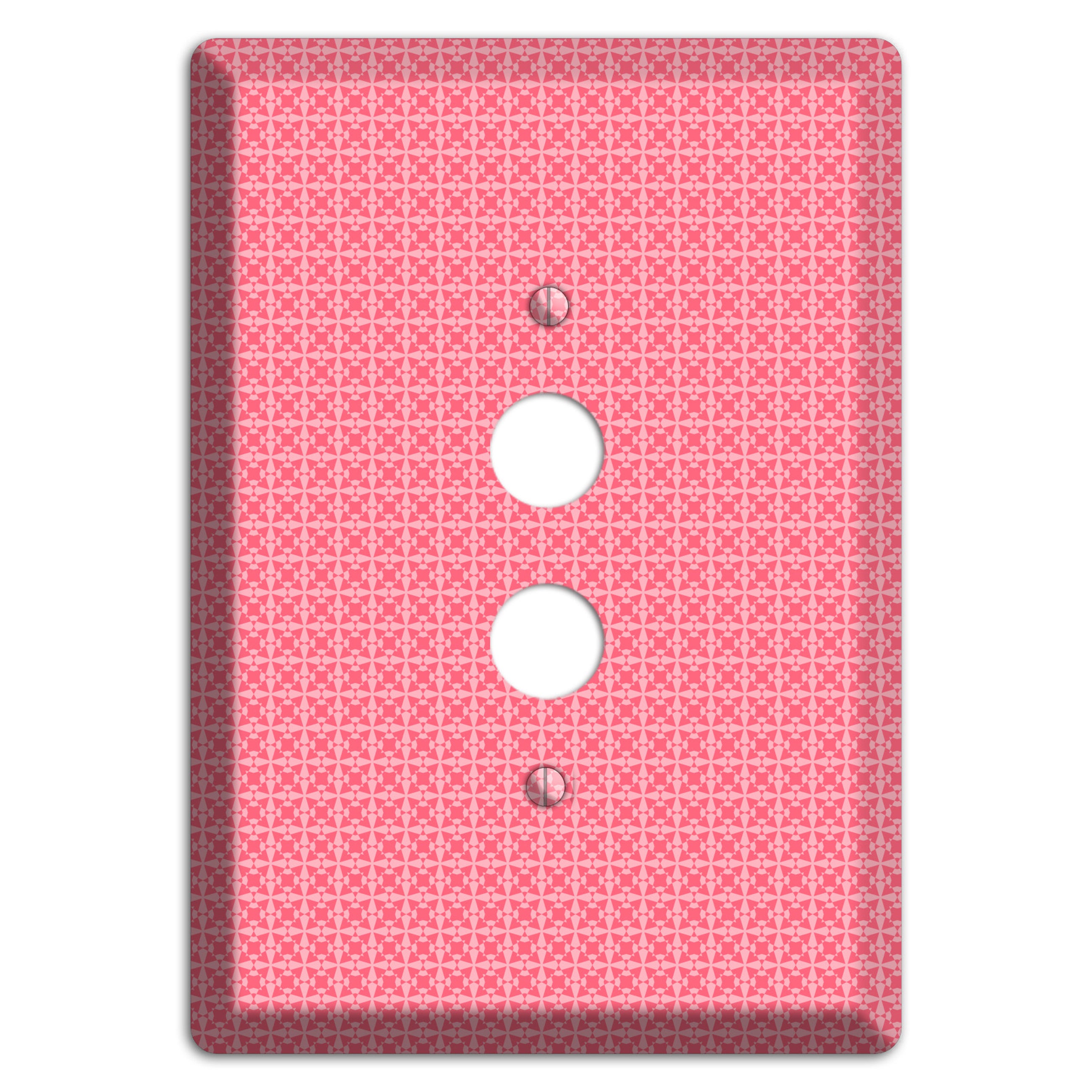 Multi Pink Tiled Arabesque 1 Pushbutton Wallplate