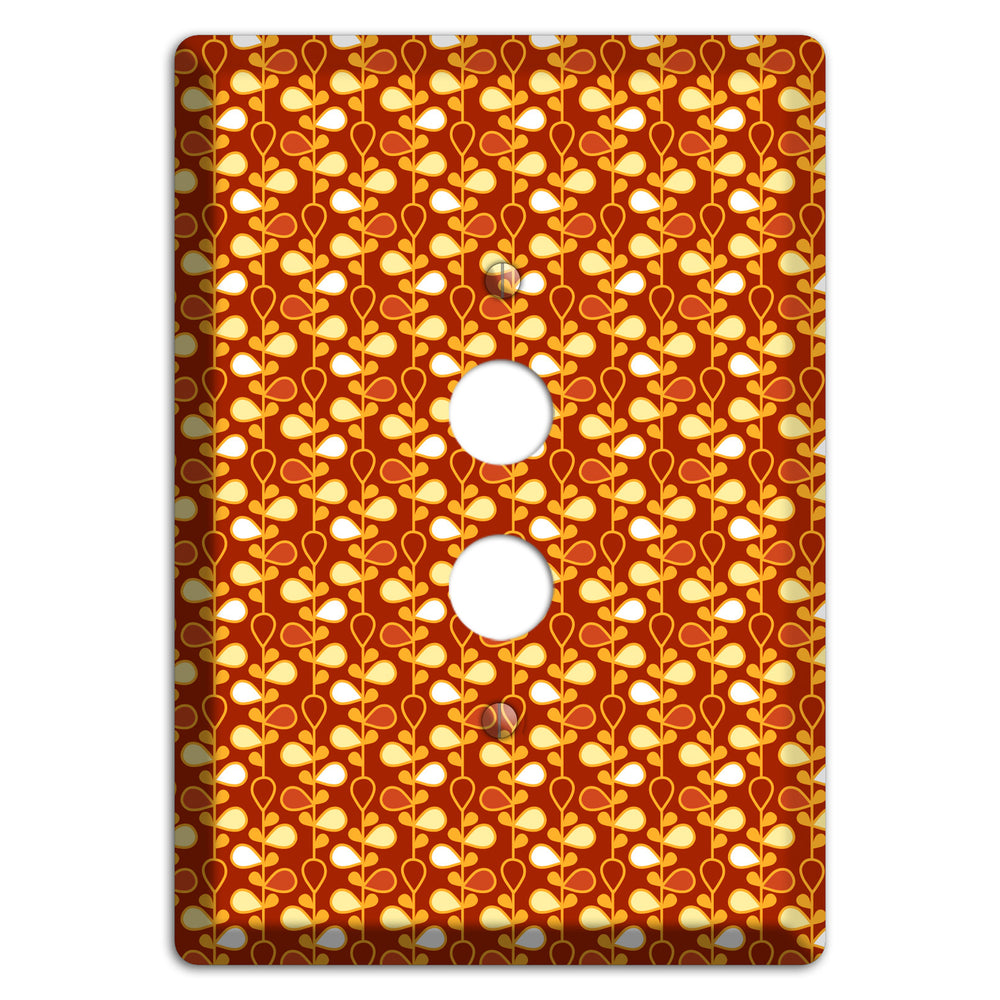 Maroon Teardrop Vine 1 Pushbutton Wallplate
