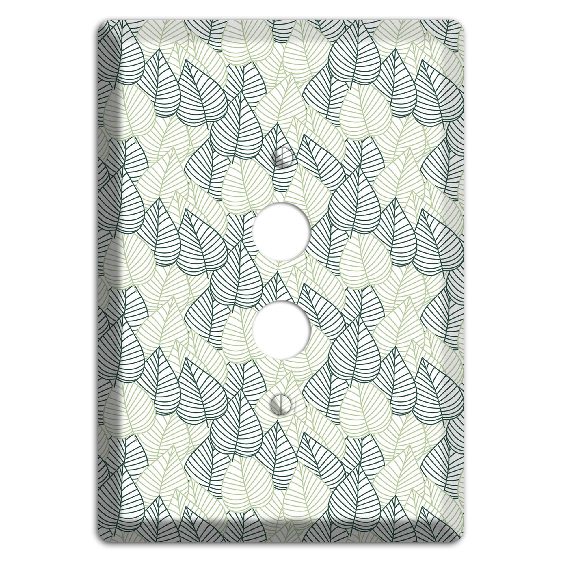 Leaves Style N 1 Pushbutton Wallplate